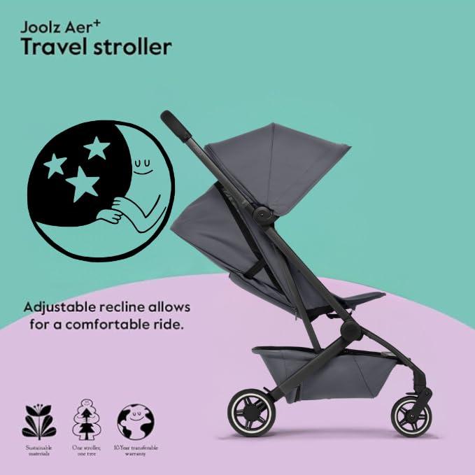 Carrito Joolz Aer+ Plegable Ligero para Bebé - Gris Piedra