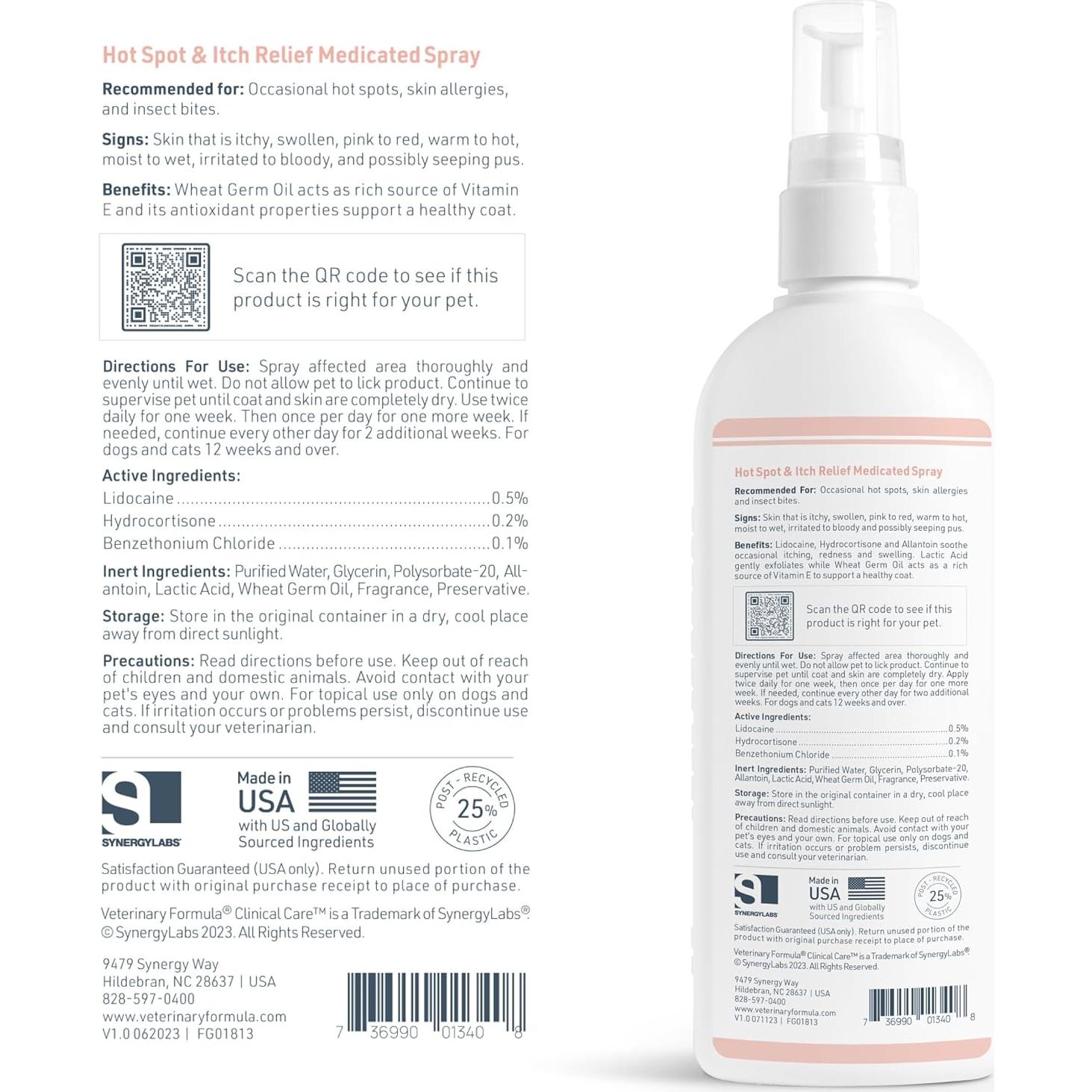 Spray Alivio Picazón para Perros y Gatos Veterinary Formula 236ml