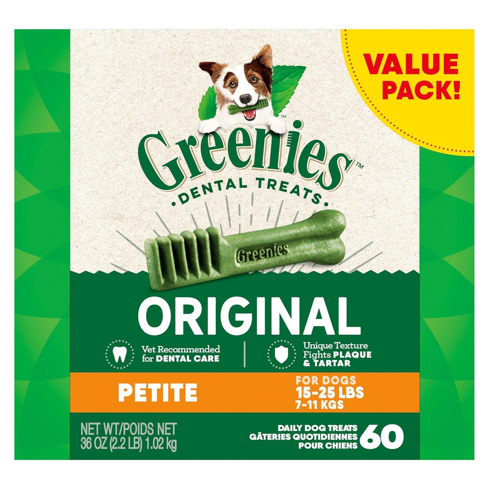Golosinas Dentales Greenies Original para Perros 1,02 kg