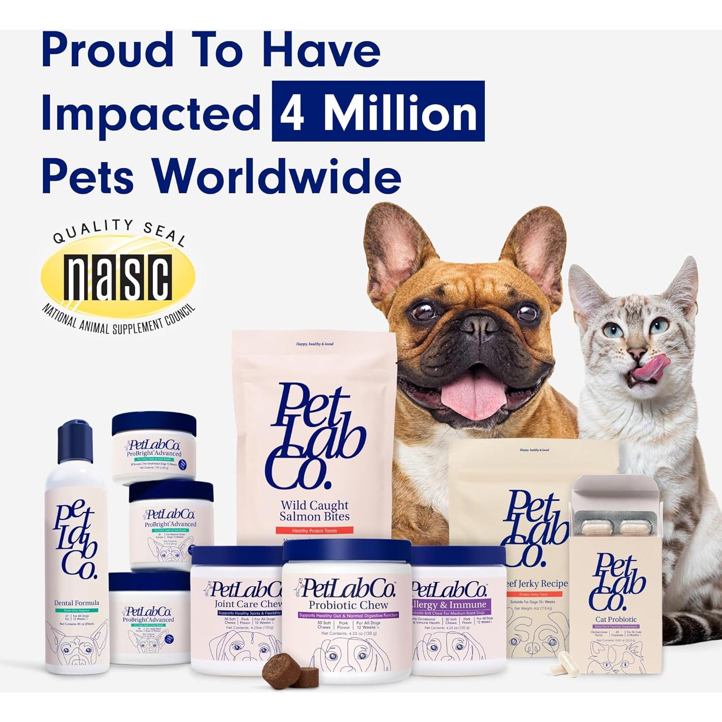 Probioticos PetLab Co. para Perros Sabor Salmón 30 Masticables