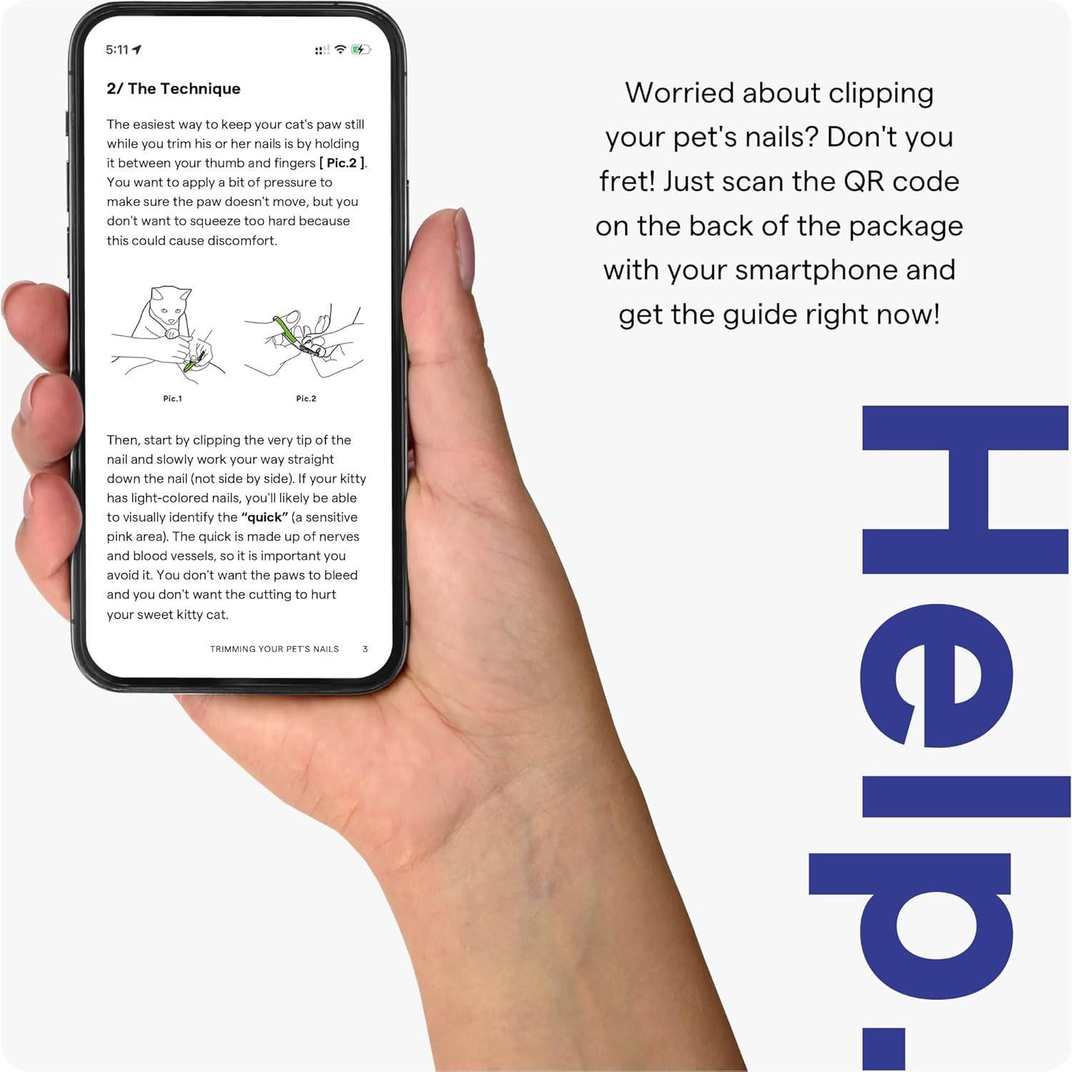 Cortauñas para Mascotas SHINY PET - Tijeras para Gatos y Perros Pequeños