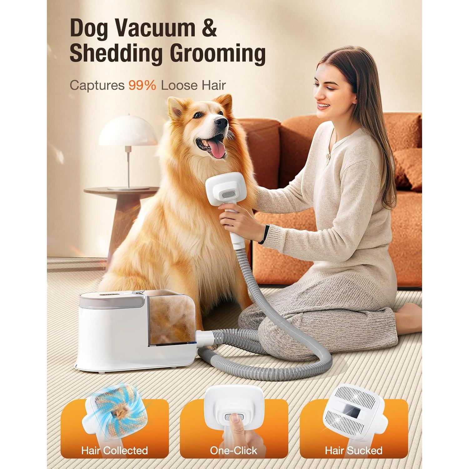 Aspiradora para Perros LABIGO 12000Pa 1.8L con Cortadora