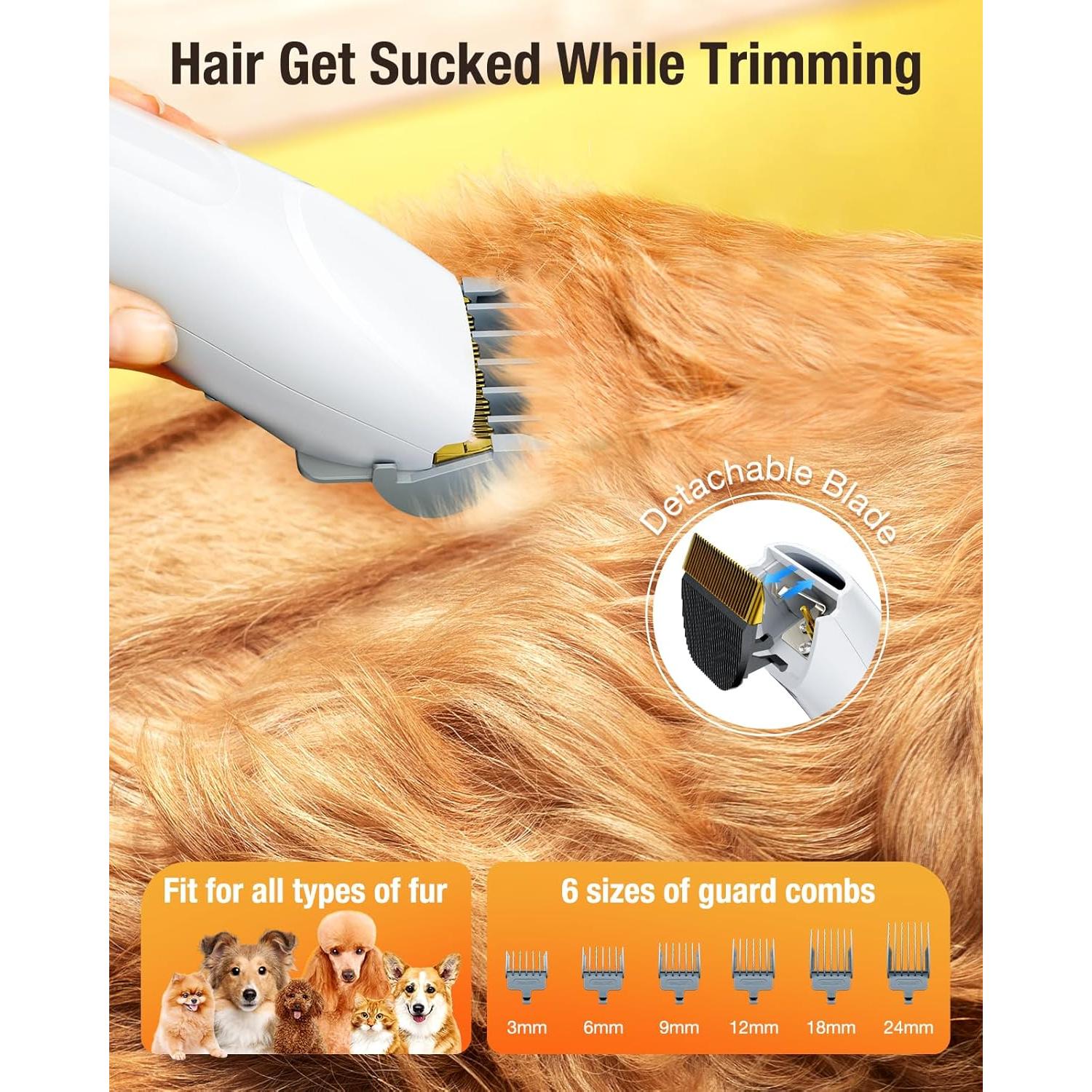 Aspiradora para Perros LABIGO 12000Pa 1.8L con Cortadora