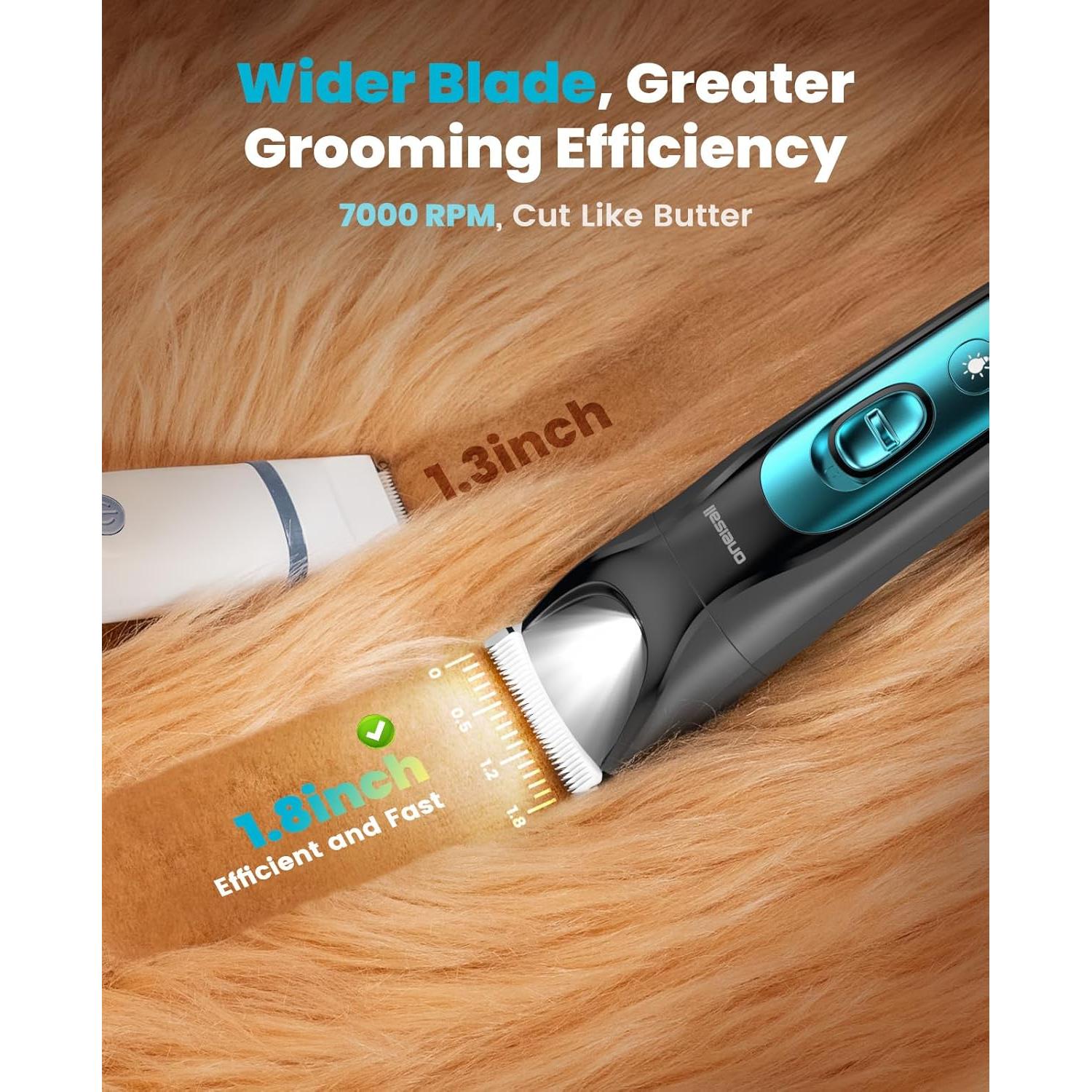 Cortadora de Pelo y Uñas de Perro Oneisall 4 en 1 Silenciosa