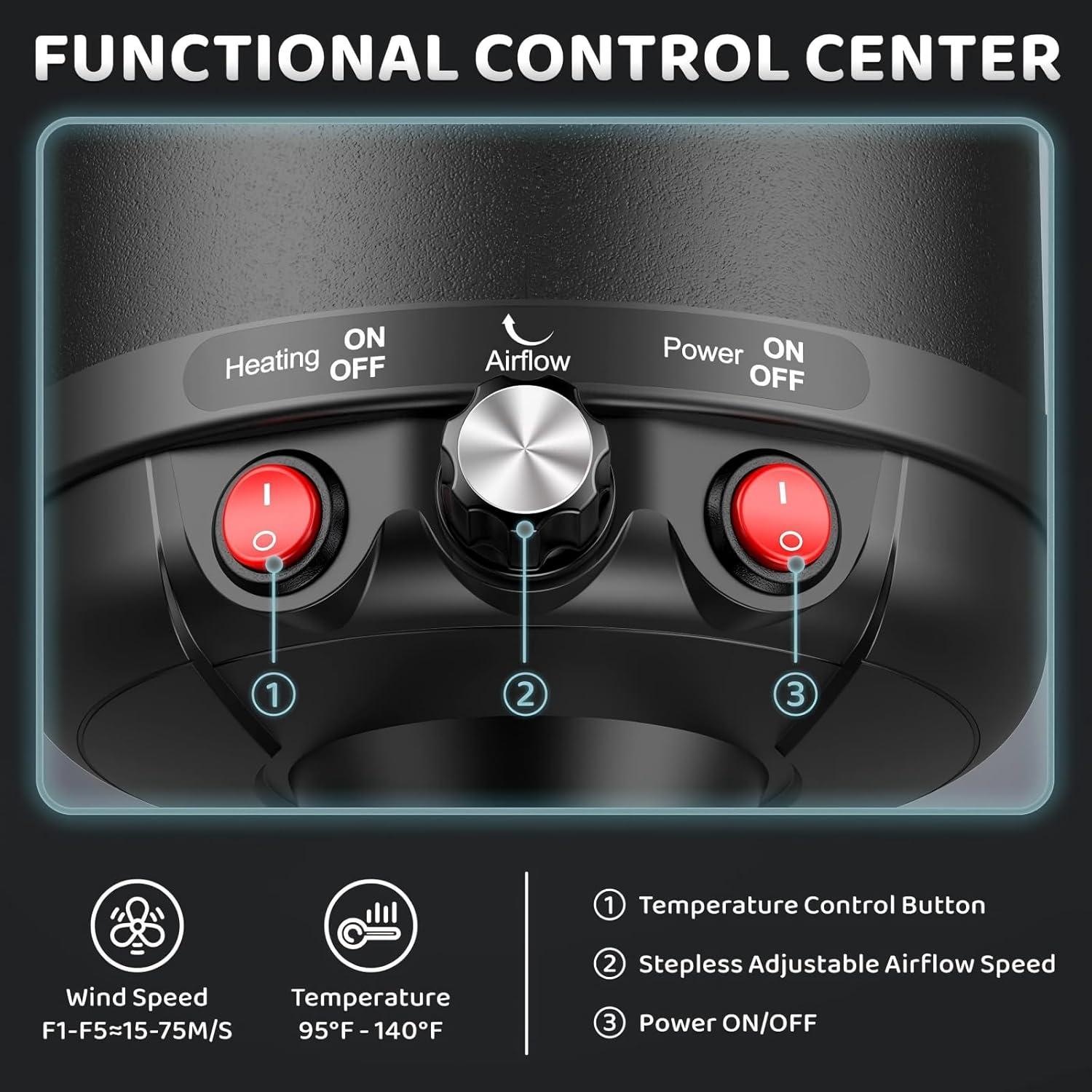 Secador de Pelo para Perros EGFKI 5.2HP 3800W Ajustable