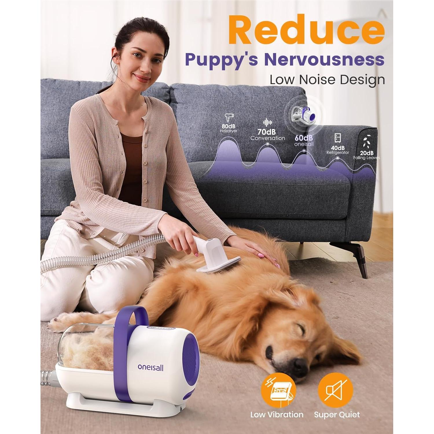 Aspiradora para Pelo de Perro Oneisall LM5 12kPa Silenciosa