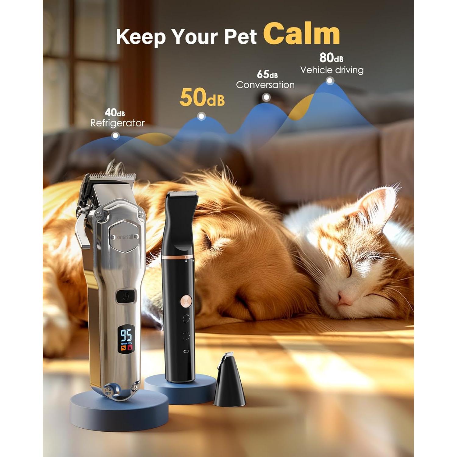 Cortapelos Inalámbrico Oneisall para Perros Gruesos 2000mAh