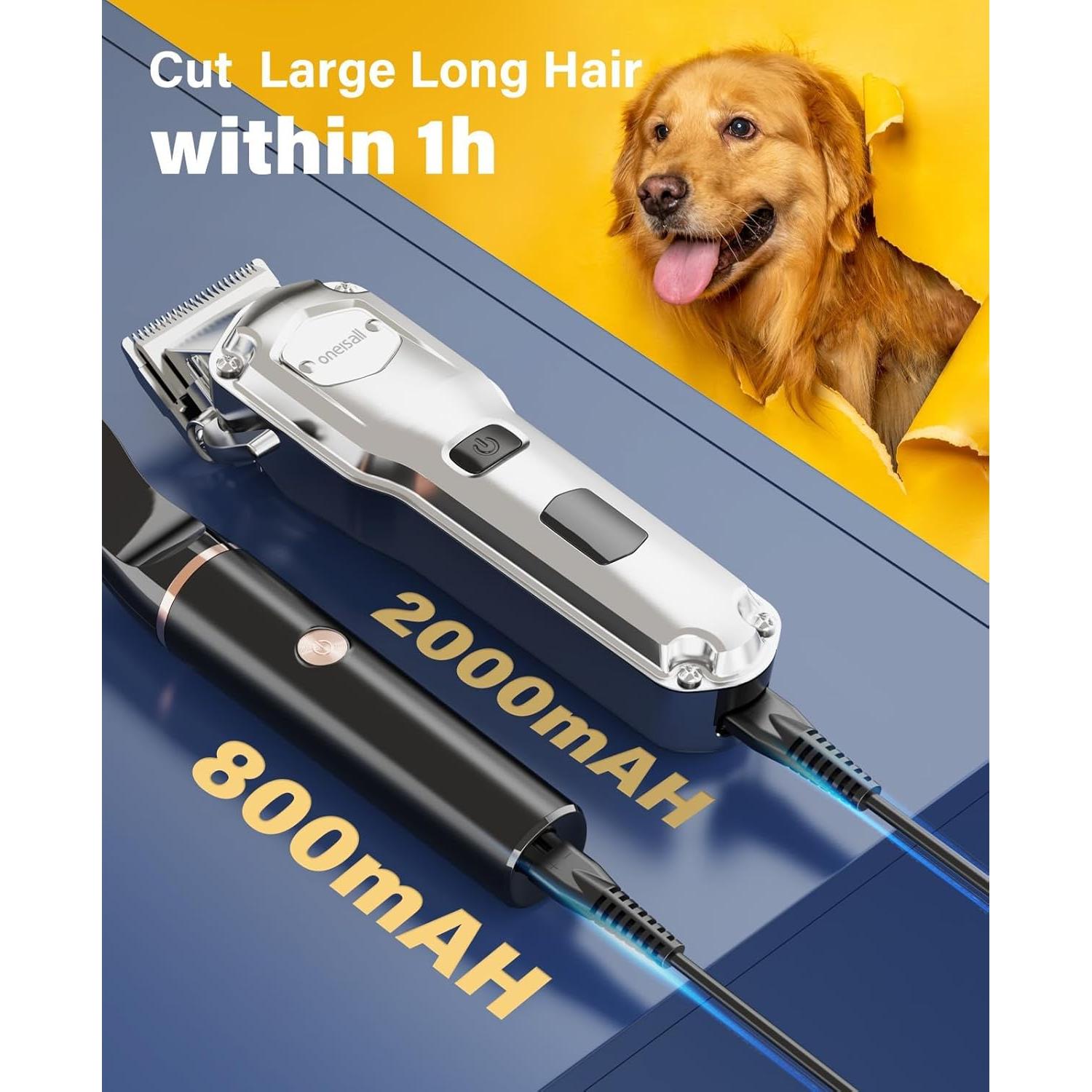 Cortapelos Inalámbrico Oneisall para Perros Gruesos 2000mAh