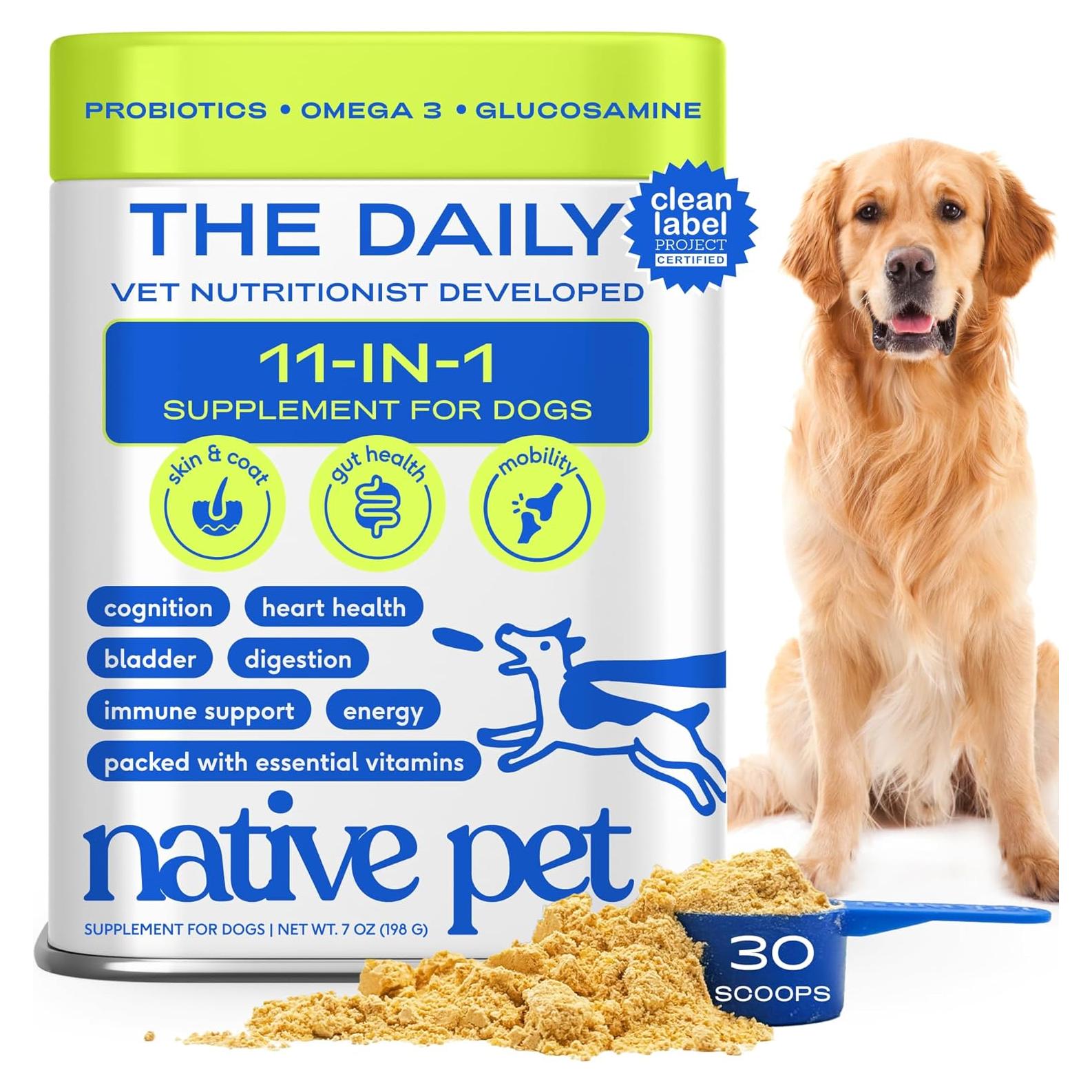 Suplemento Vitaminico en Polvo para Perros Native Pet - 30 Porciones