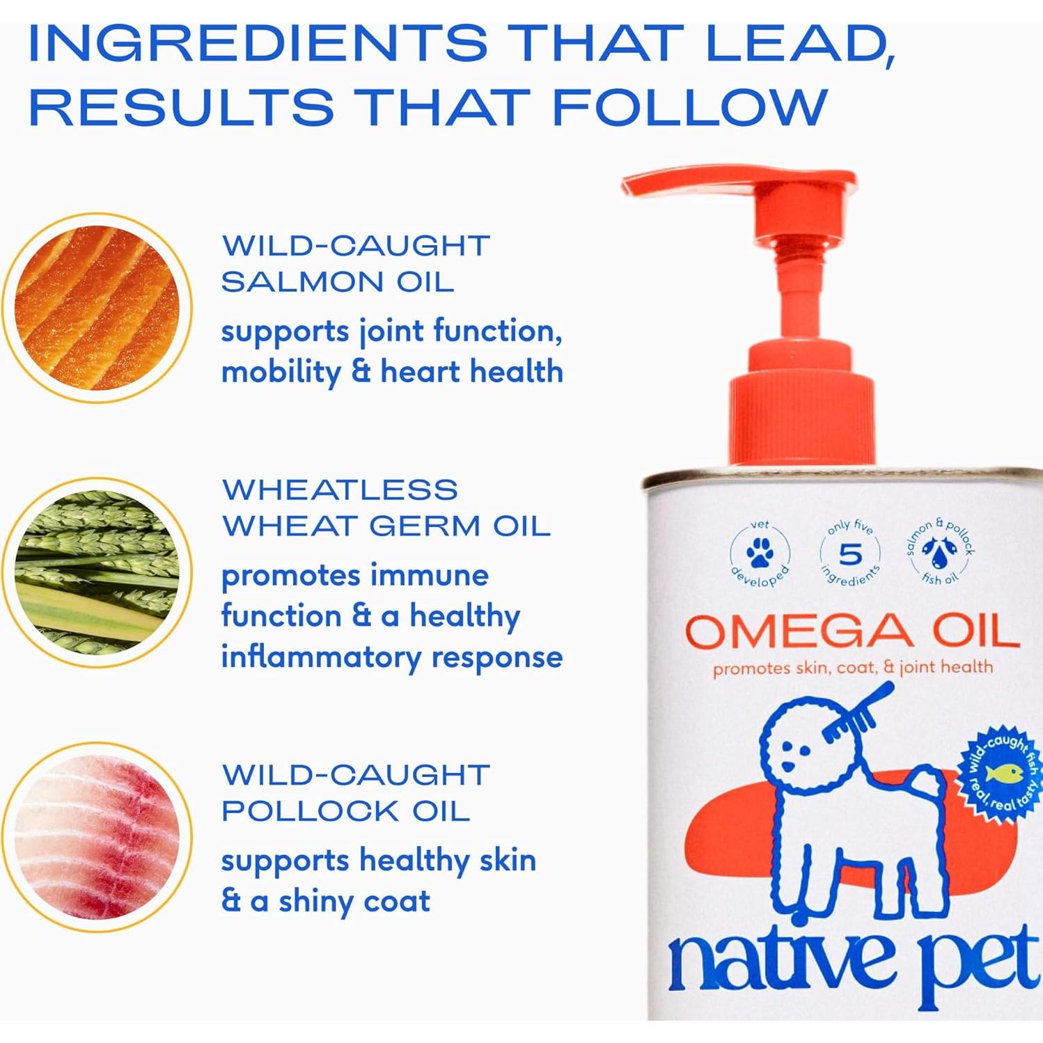 Omega 3 Fish Oil for Dogs & Cats - Promotes Healthy Skin, Shiny Coat, & Strong Joints - Made with Wild Alaskan Salmon Oil for Dogs – Tasty, Fast-Absorbing Omega 3 6 9 Liquid Supplement- 8oz