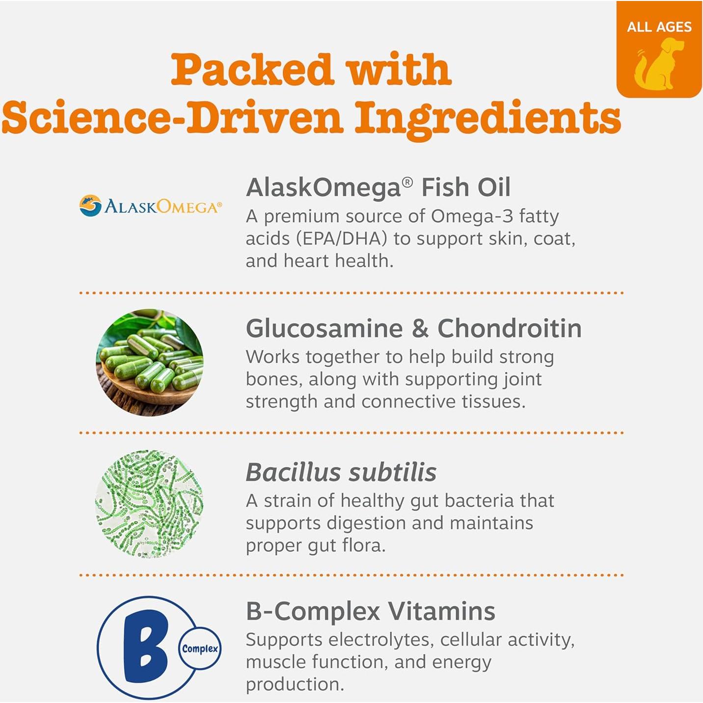 Golosinas Multivitamínicas Zesty Paws para Perros 90ct