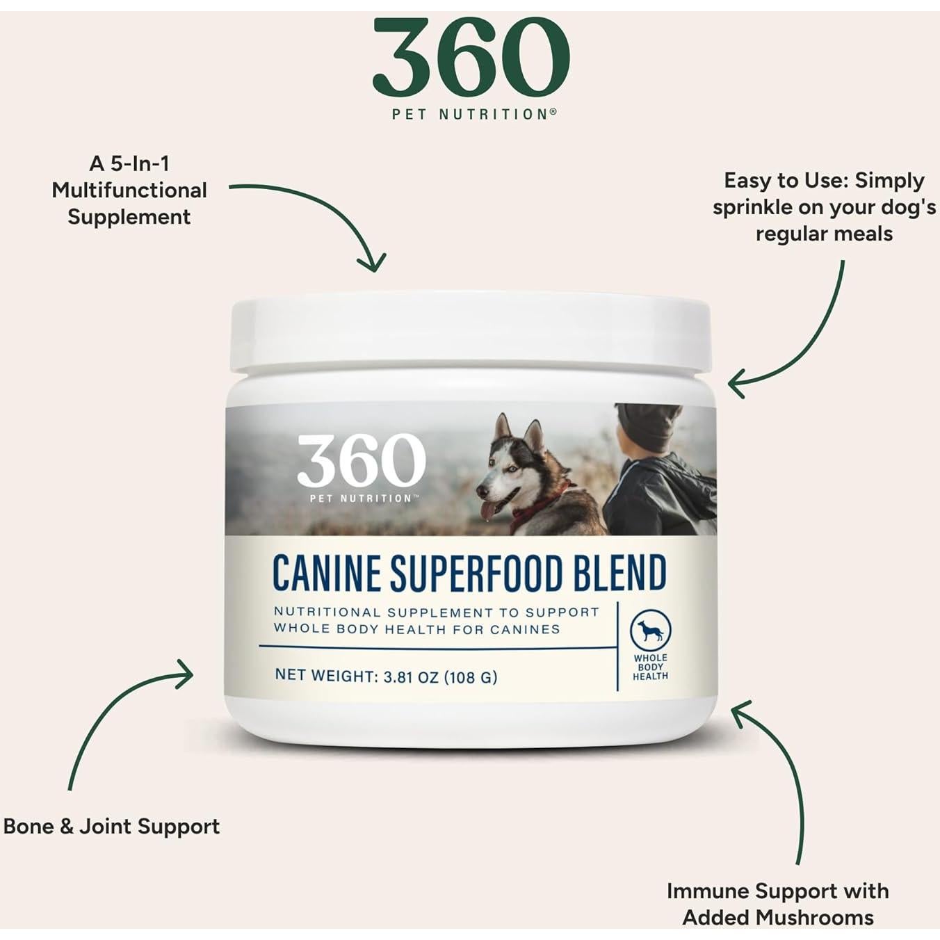 Suplemento Nutricional 360 Nutrición para Perros 30 Porciones