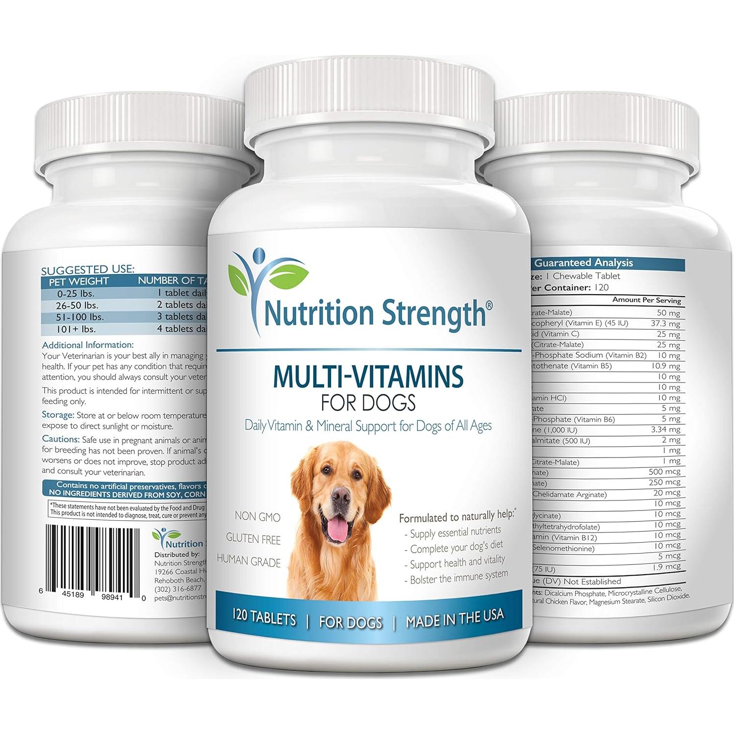 Multivitaminas para Perros Nutrition Strength 120 Tabletas