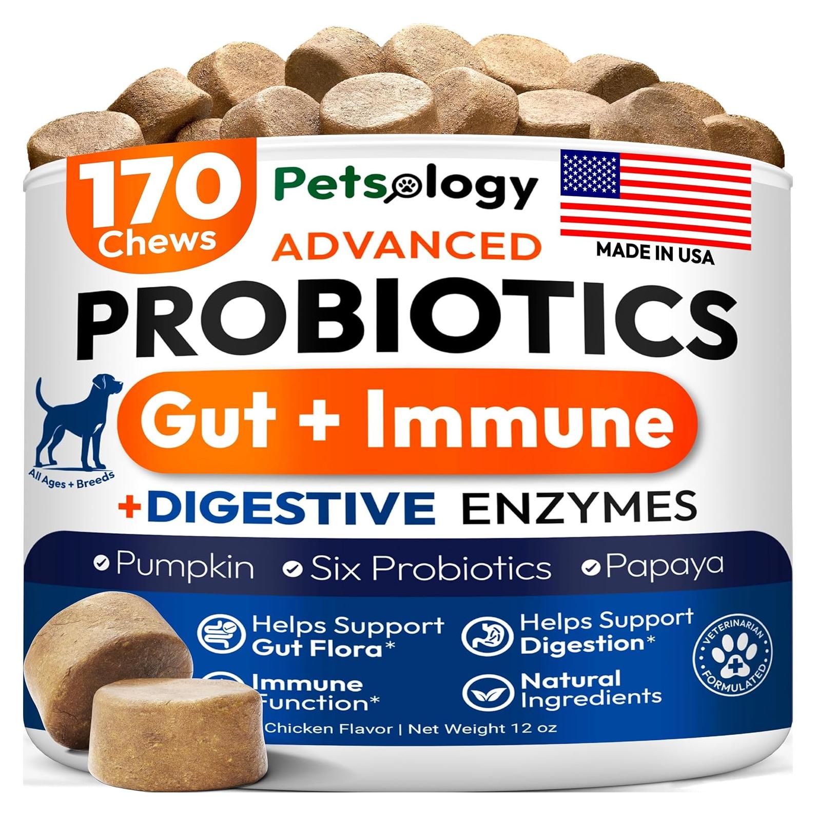 Probioticos para Perros Petsology 170 Masticables Pollo