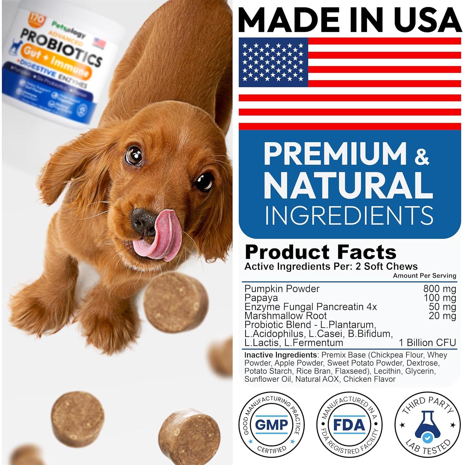 Probioticos para Perros Petsology 170 Masticables Pollo