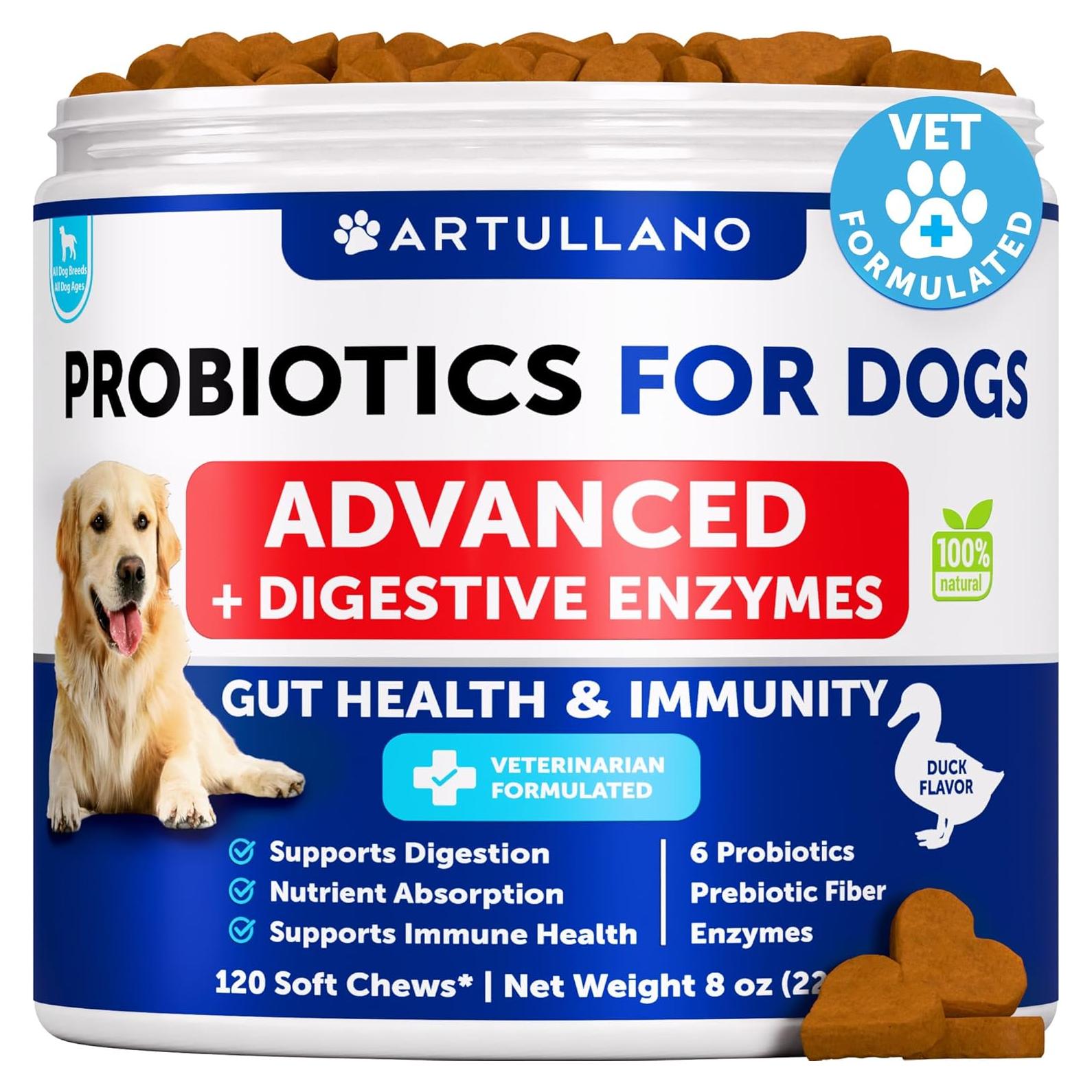 Probioticos para Perros Artullano 120 Golosinas Sabor Pato