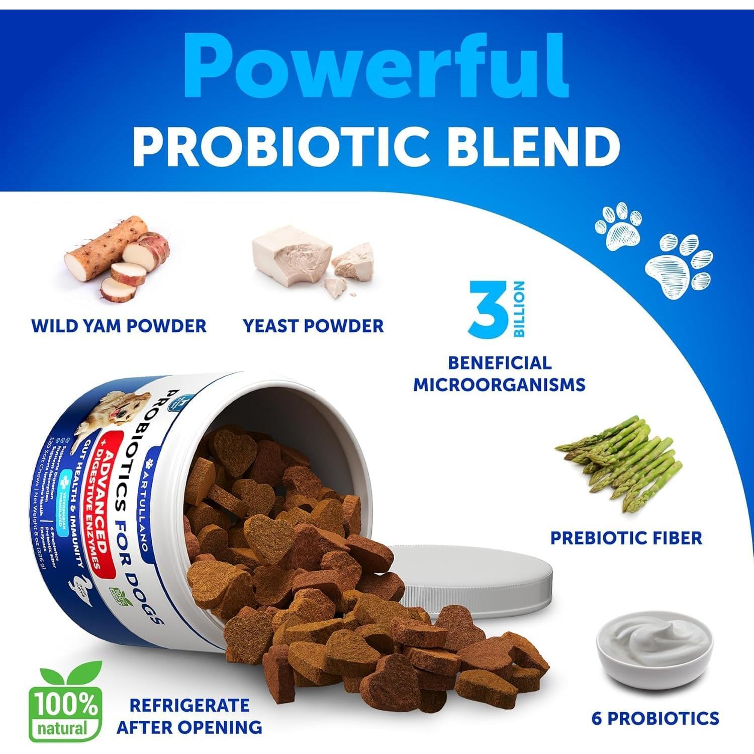 Probioticos para Perros Artullano 120 Golosinas Sabor Pato