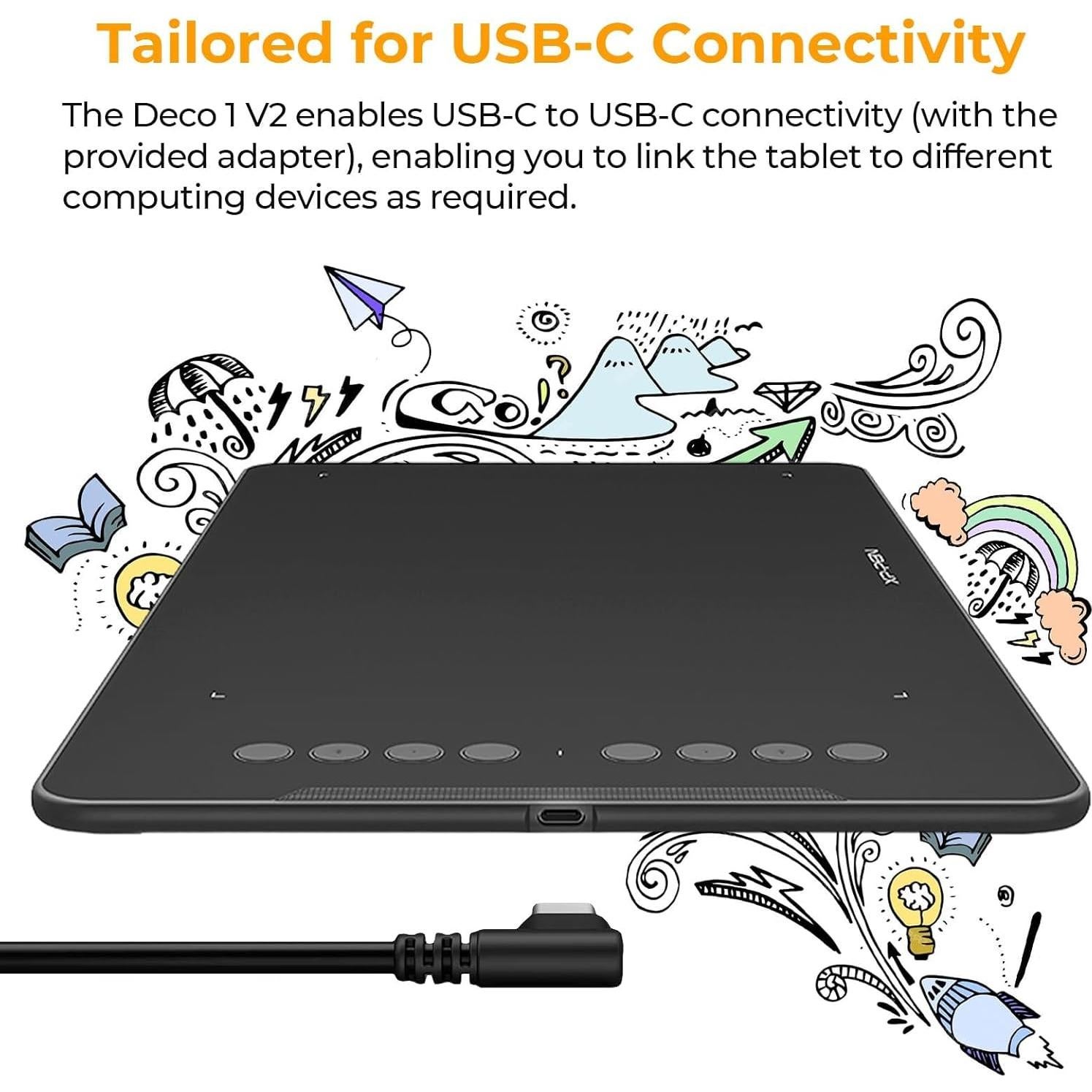 Tableta de Dibujo XPPen Deco 01 V3 25,4x15,24 cm 16K