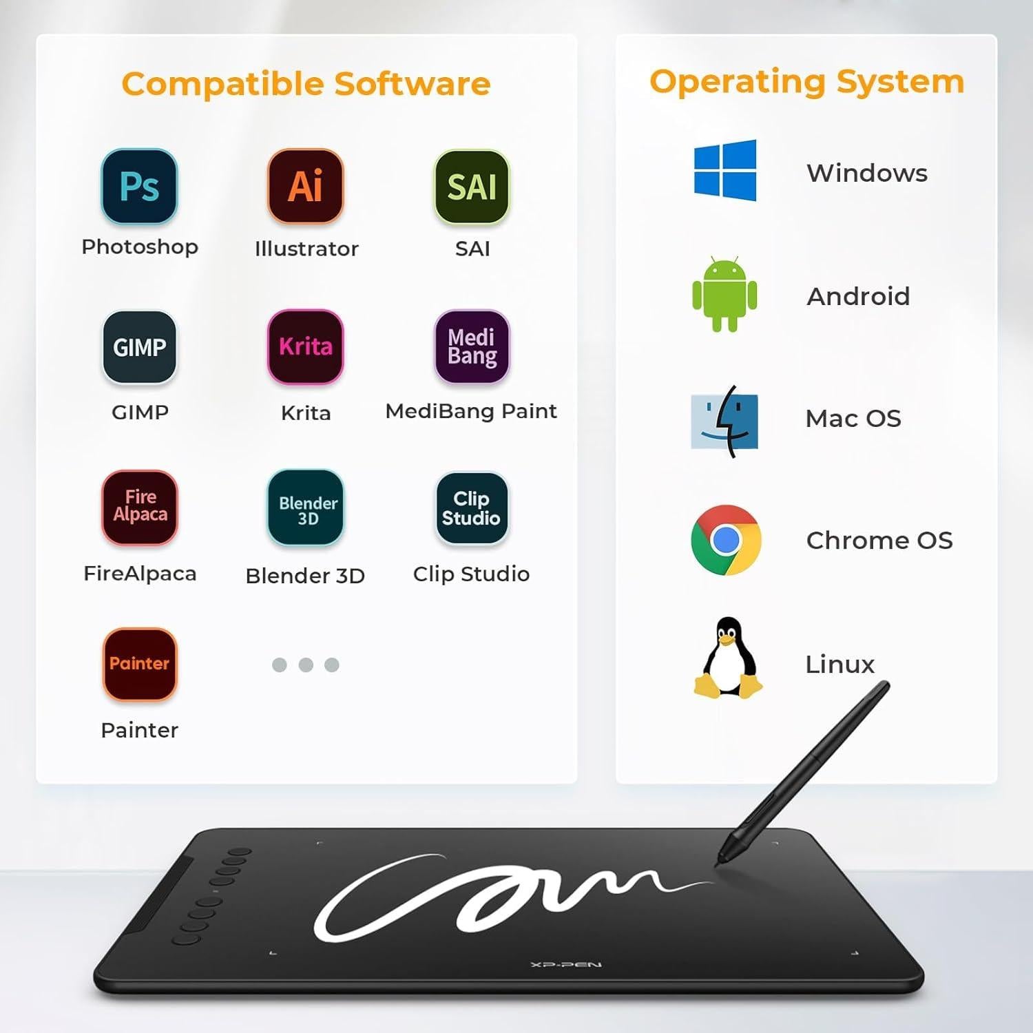 Tableta de Dibujo XPPen Deco 01 V3 25,4x15,24 cm 16K