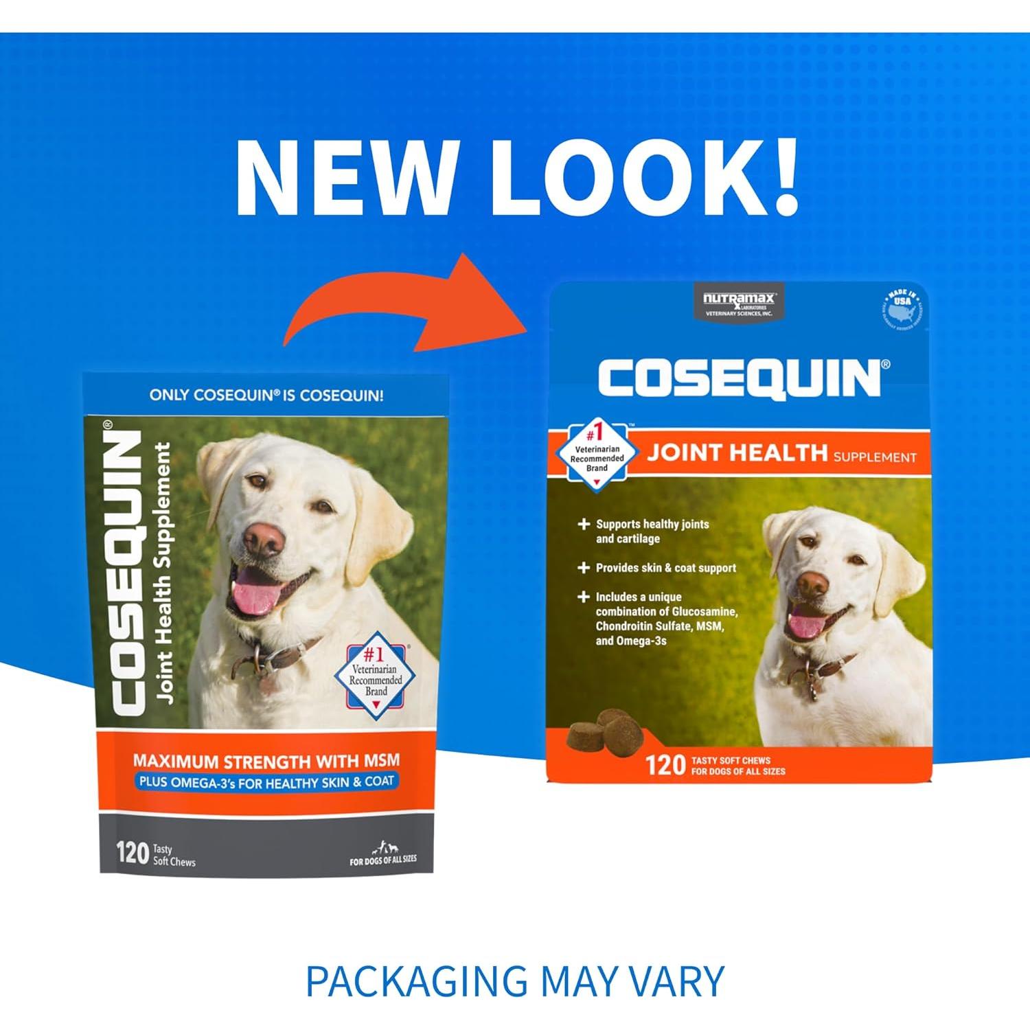 Suplemento Articular Cosequin para Perros 120 Chews Omega-3