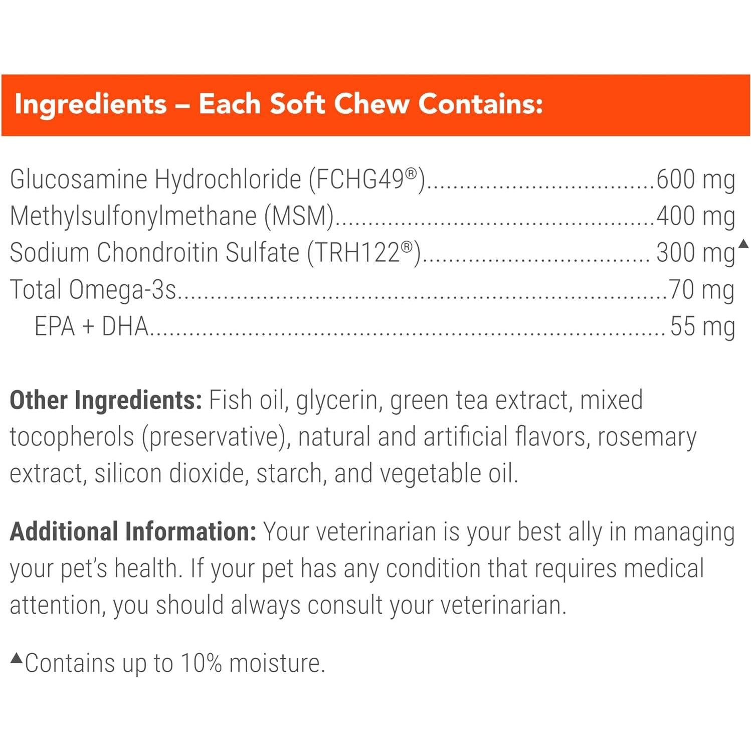 Suplemento Articular Cosequin para Perros 120 Chews Omega-3