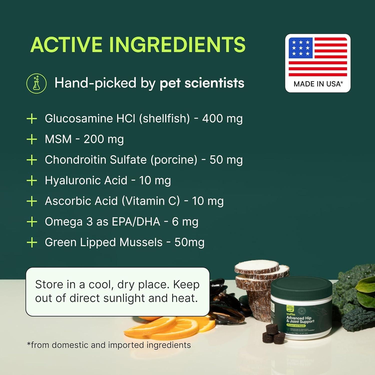 Suplemento Articular Wuffes para Perros Pequeños 60 Masticables