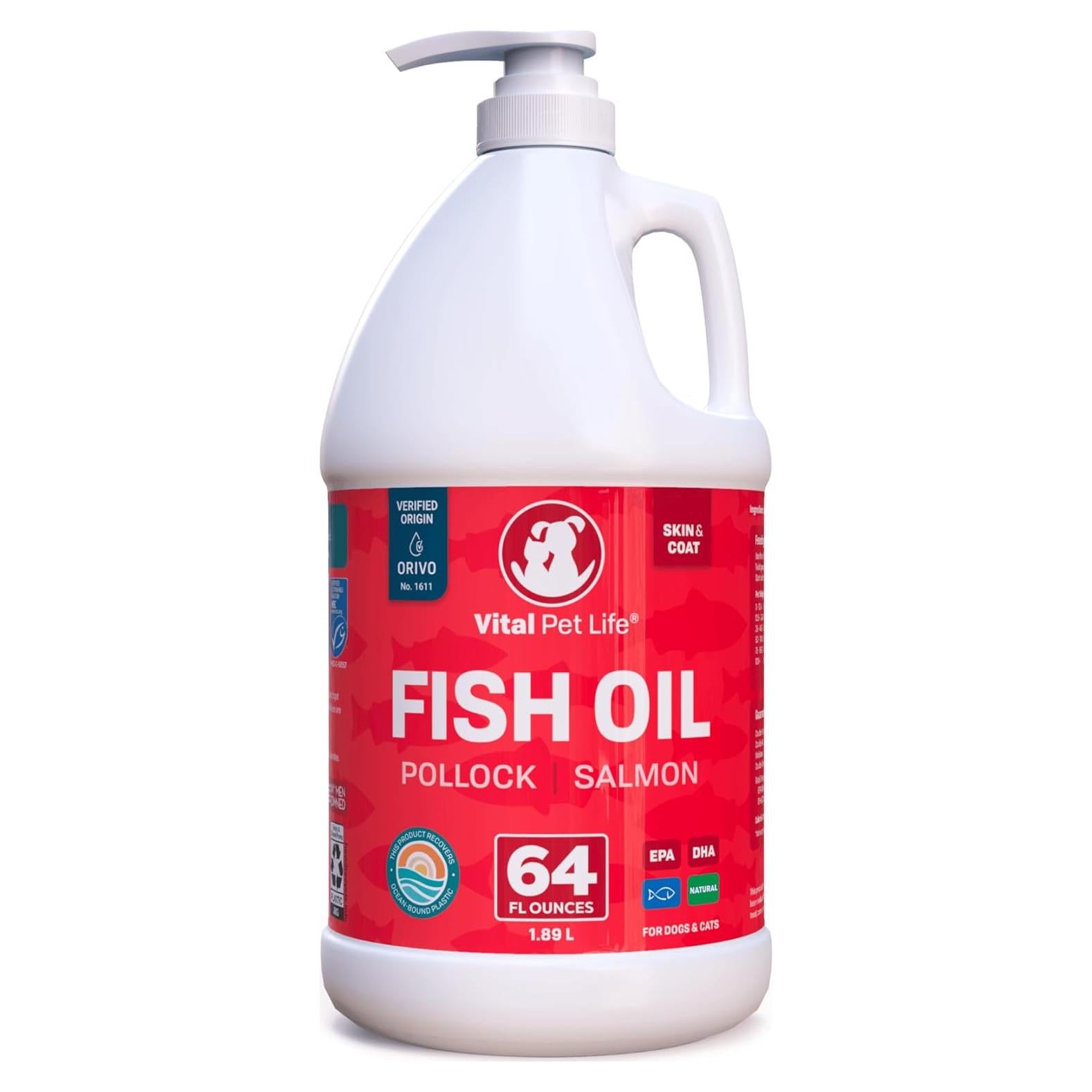 Aceite de Pescado Vital Pet Life 1.89 L Omega 3 para Perros