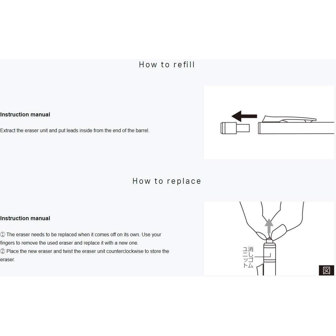 Lápiz Mecánico Tombow Monograph 0.5mm Blanco con Goma