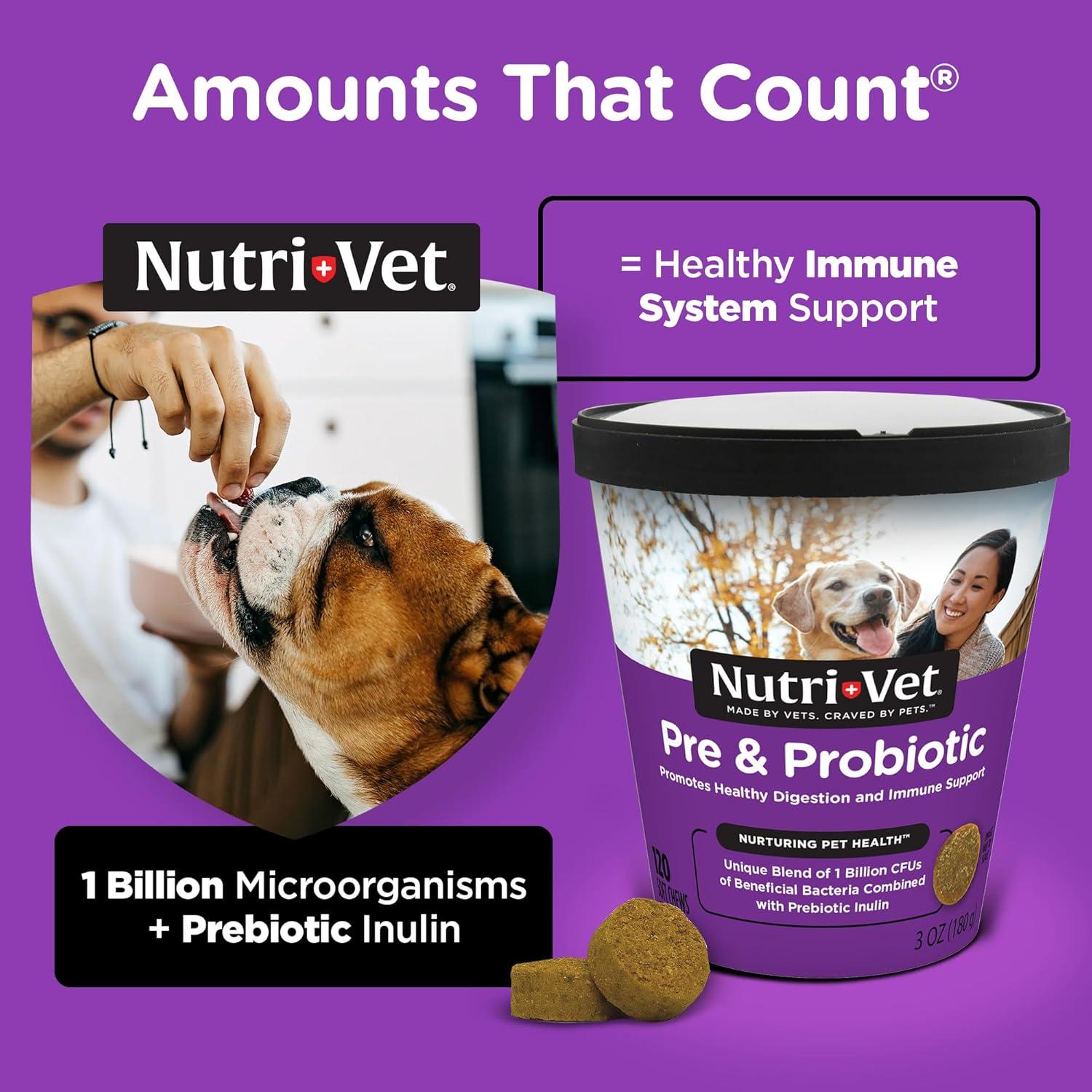 Nutri-Vet Probioticos para Perros 120 Masticables 181g