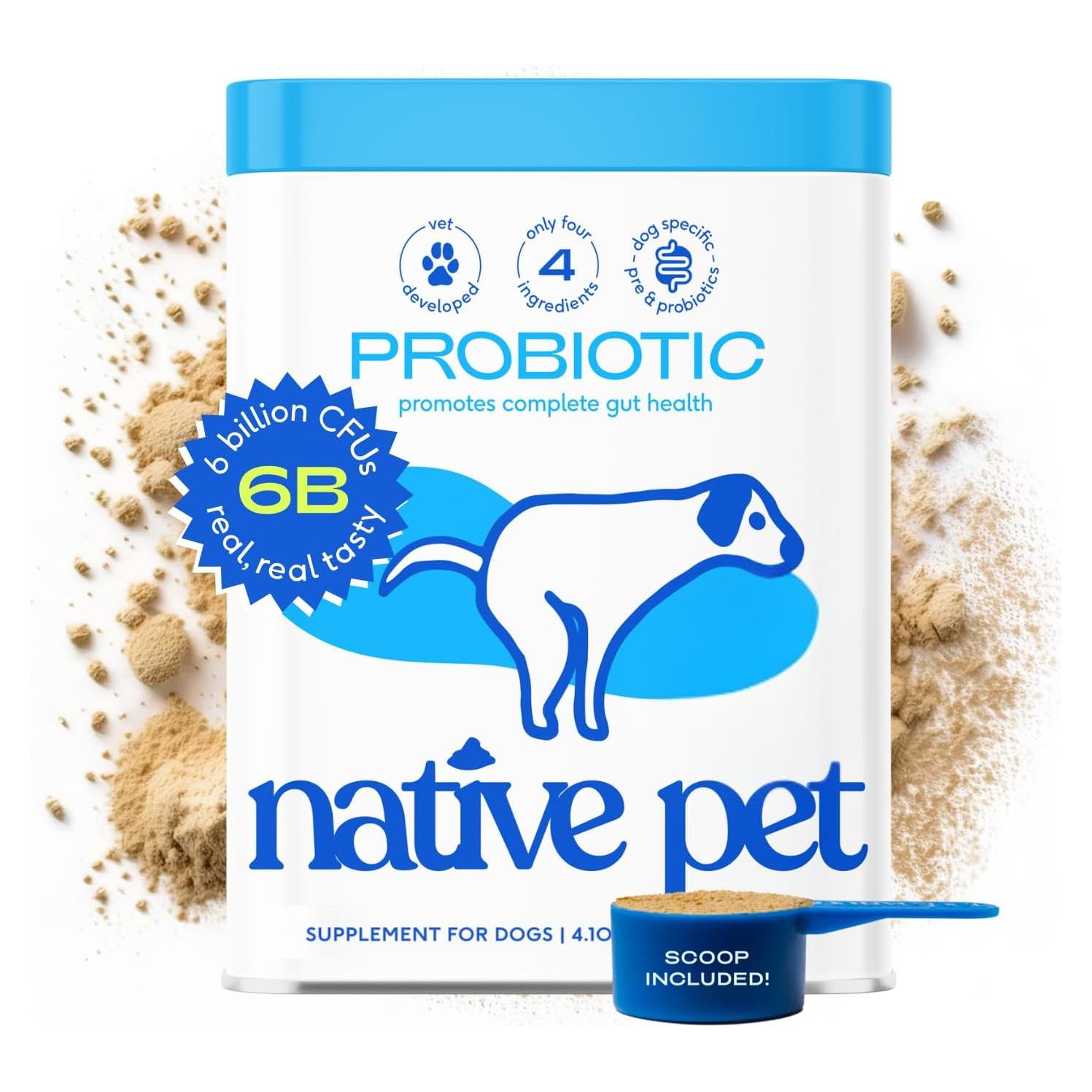 Probioticos Native Pet para Perros 30 Cucharadas Salud Digestiva