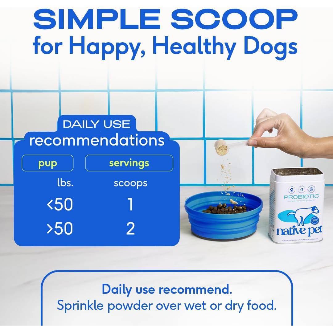 Probioticos Native Pet para Perros 30 Cucharadas Salud Digestiva