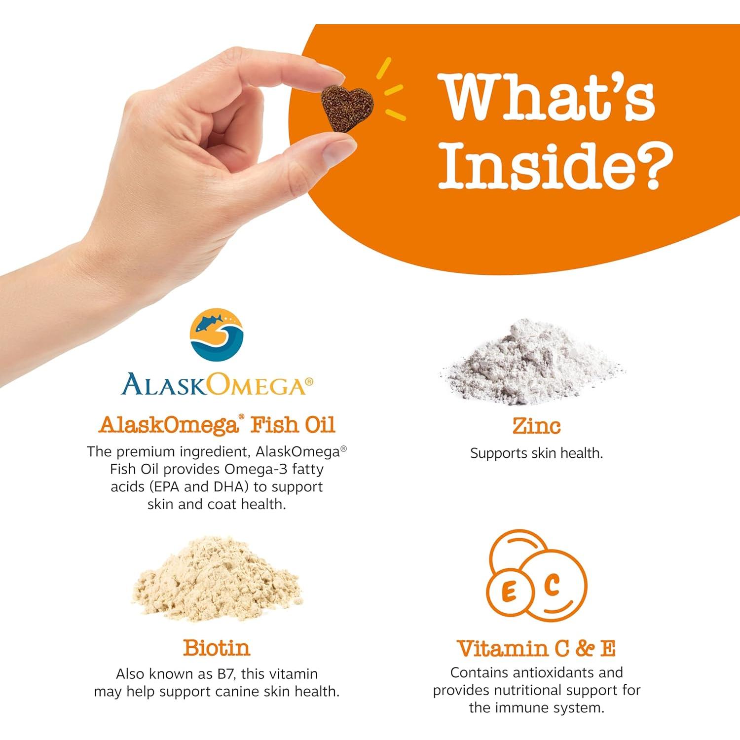 Zesty Paws Aceite de Pescado Omega 3 para Perros 90 Masticables