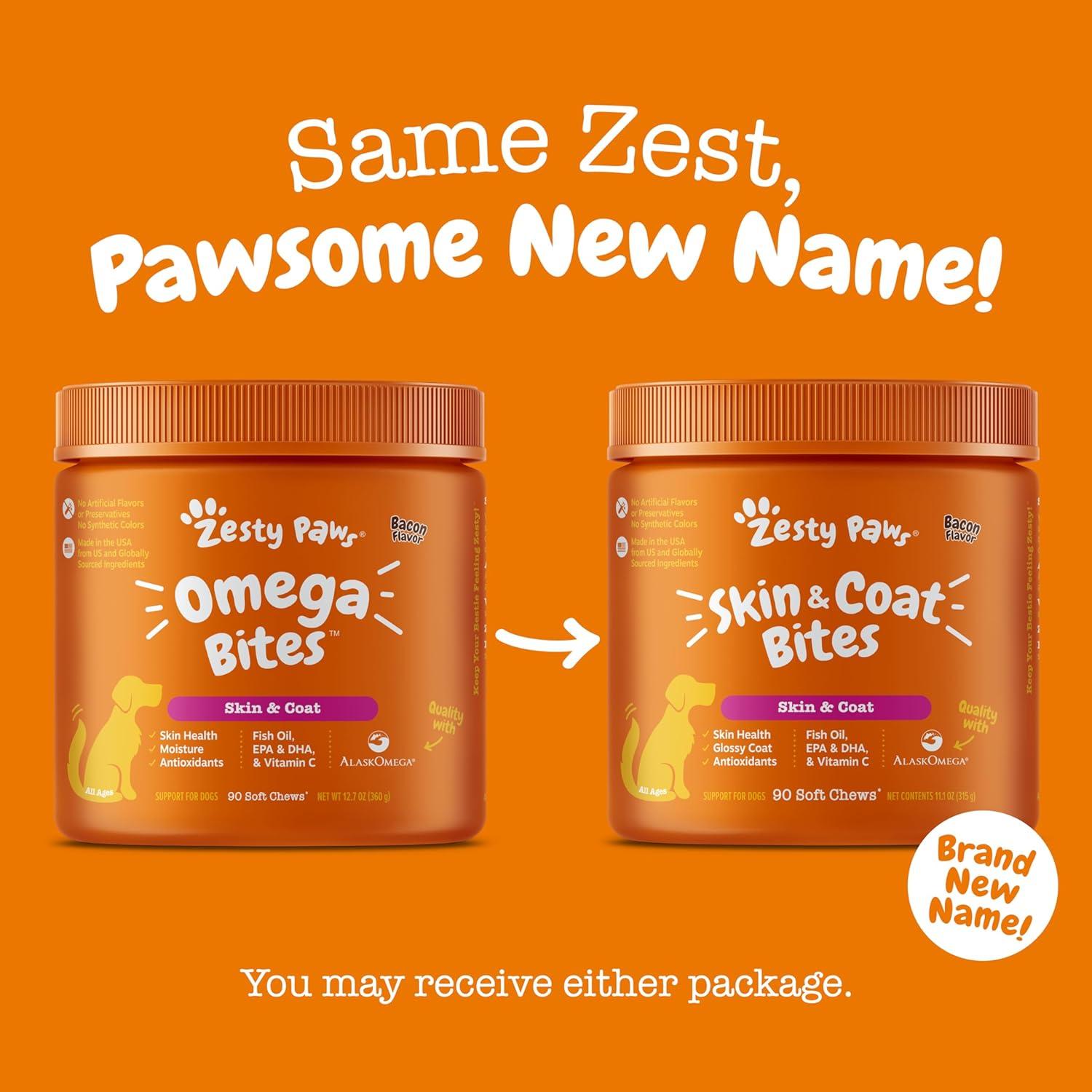 Zesty Paws Aceite de Pescado Omega 3 para Perros 90 Masticables