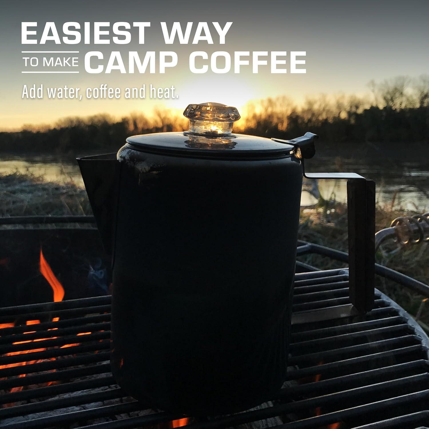 Cafetera Percoladora COLETTI Bozeman 9 Tazas Acero Inoxidable