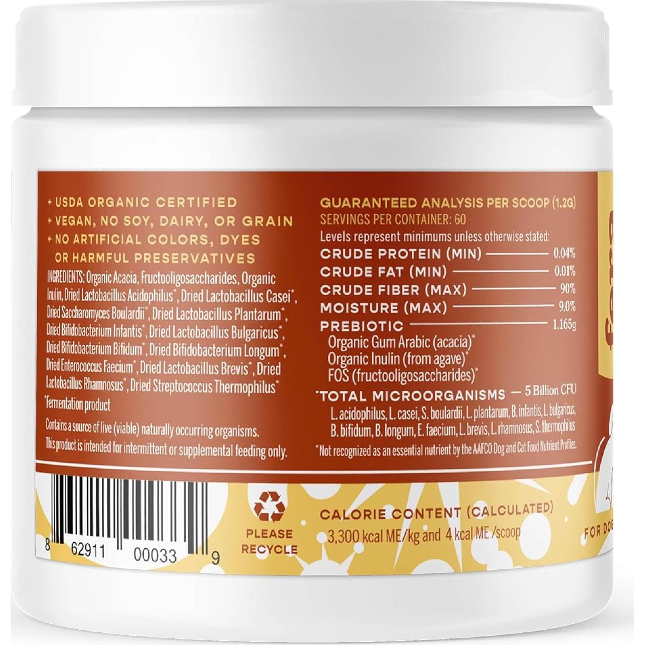 Suplemento Probiotico Fera Pet Organics 60 Cucharadas