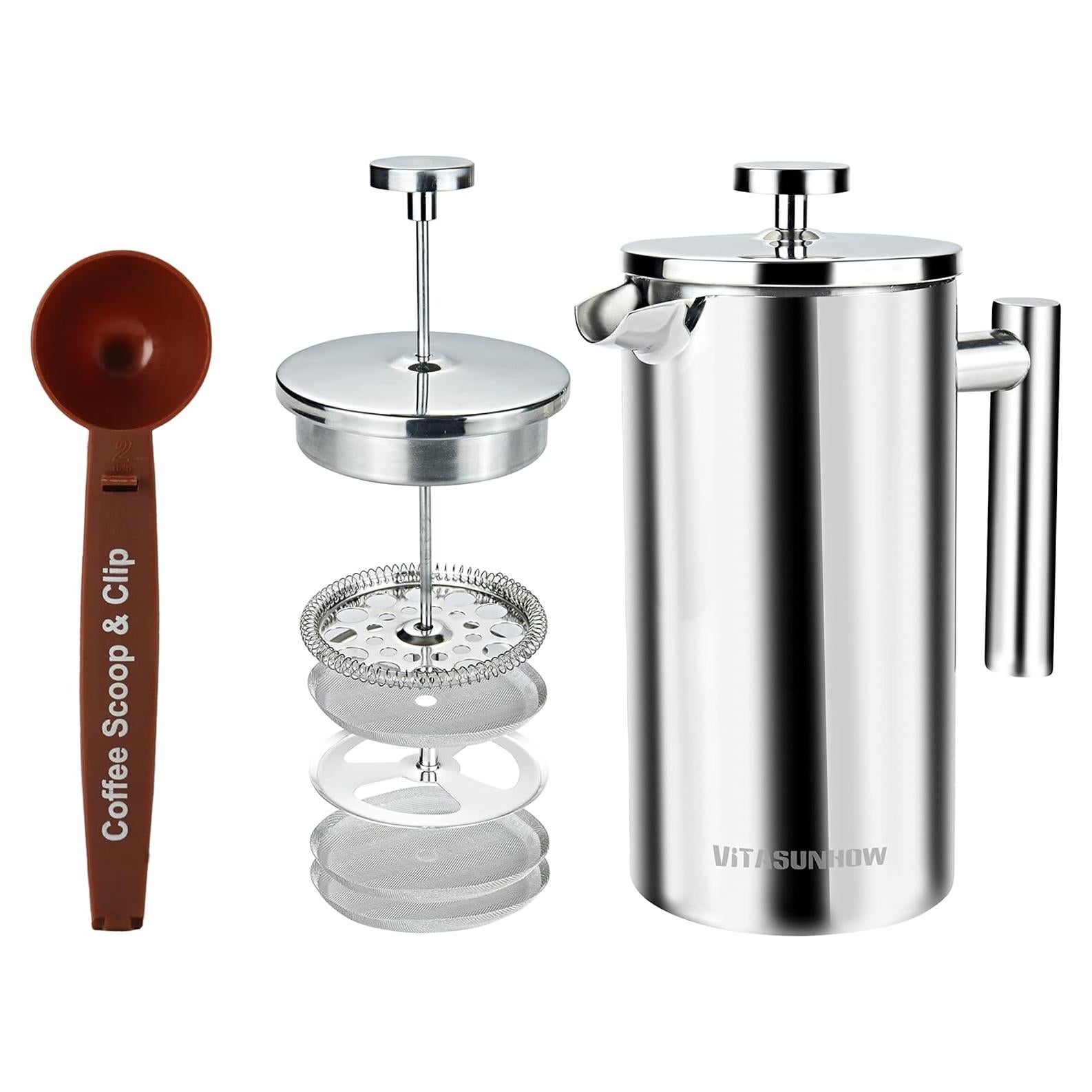 Cafetera Prensa Francesa VITASUNHOW Acero Inoxidable 0.99 kg