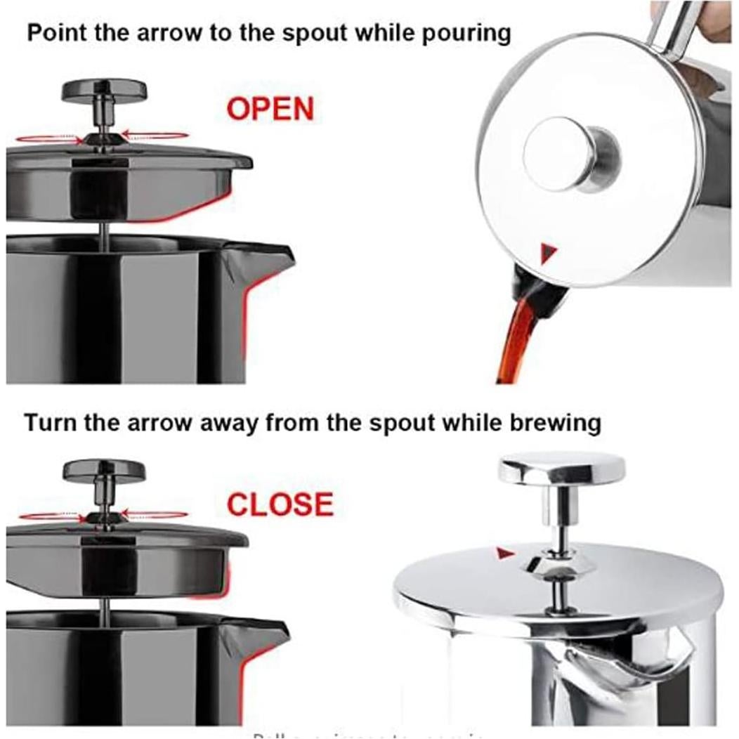 Cafetera Prensa Francesa VITASUNHOW Acero Inoxidable 0.99 kg