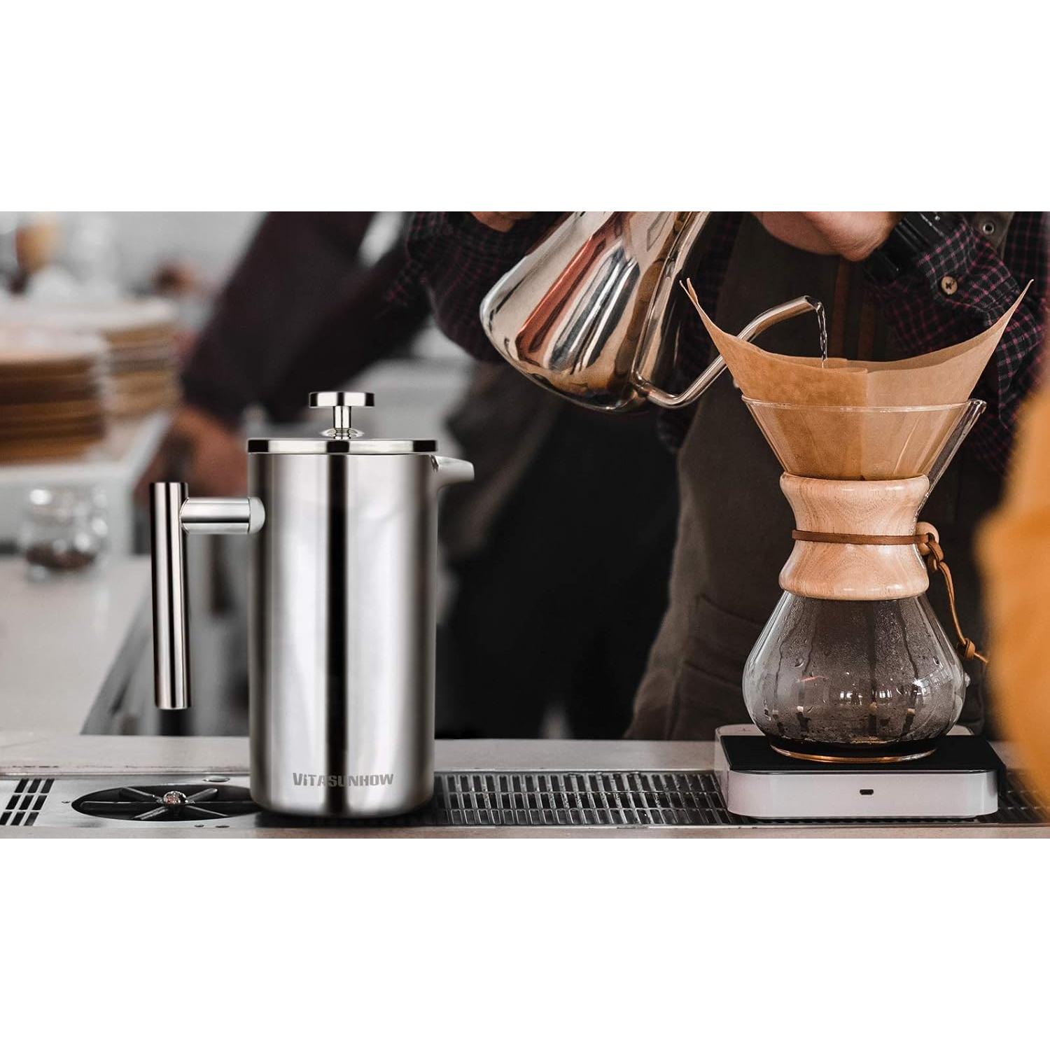 Cafetera Prensa Francesa VITASUNHOW Acero Inoxidable 0.99 kg