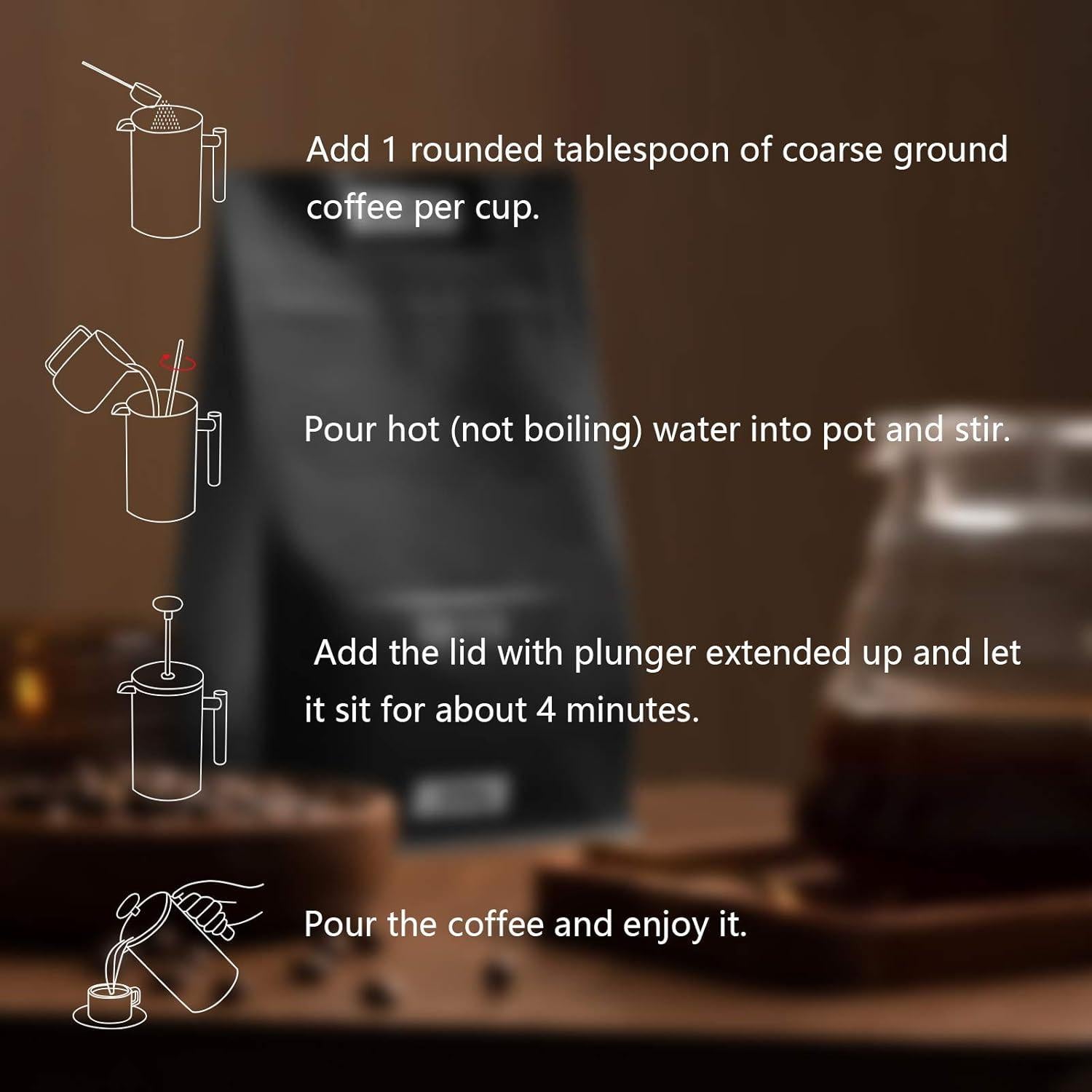 Cafetera Prensa Francesa VITASUNHOW Acero Inoxidable 0.99 kg