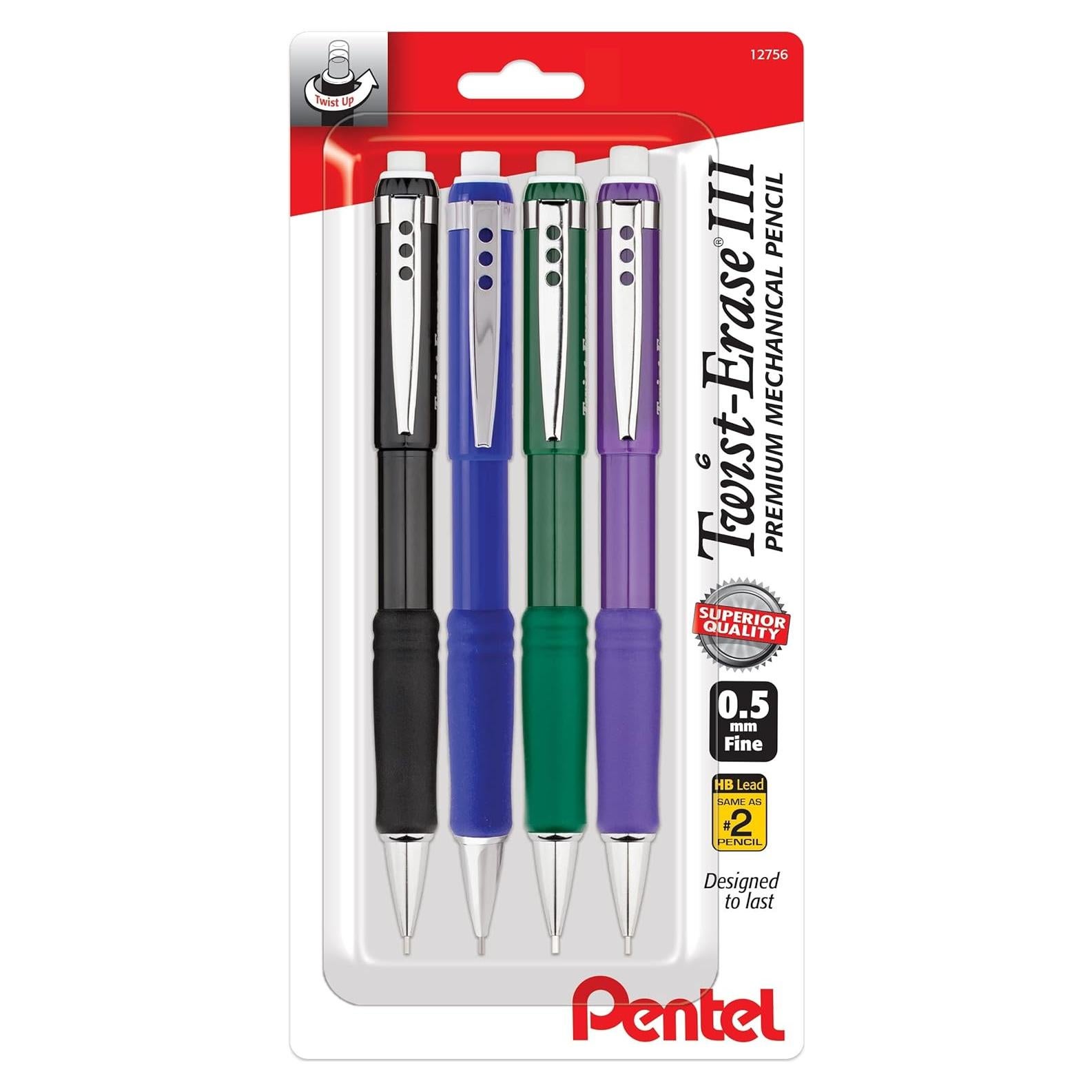 Lápiz Mecánico Pentel Twist Erase III 0.5mm 4 Colores
