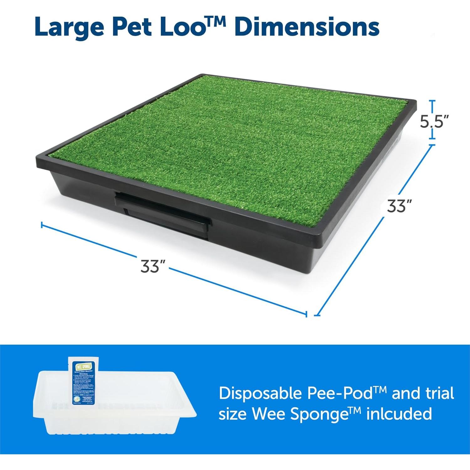 Inodoro Portátil para Mascotas PetSafe Grande Césped Sintético