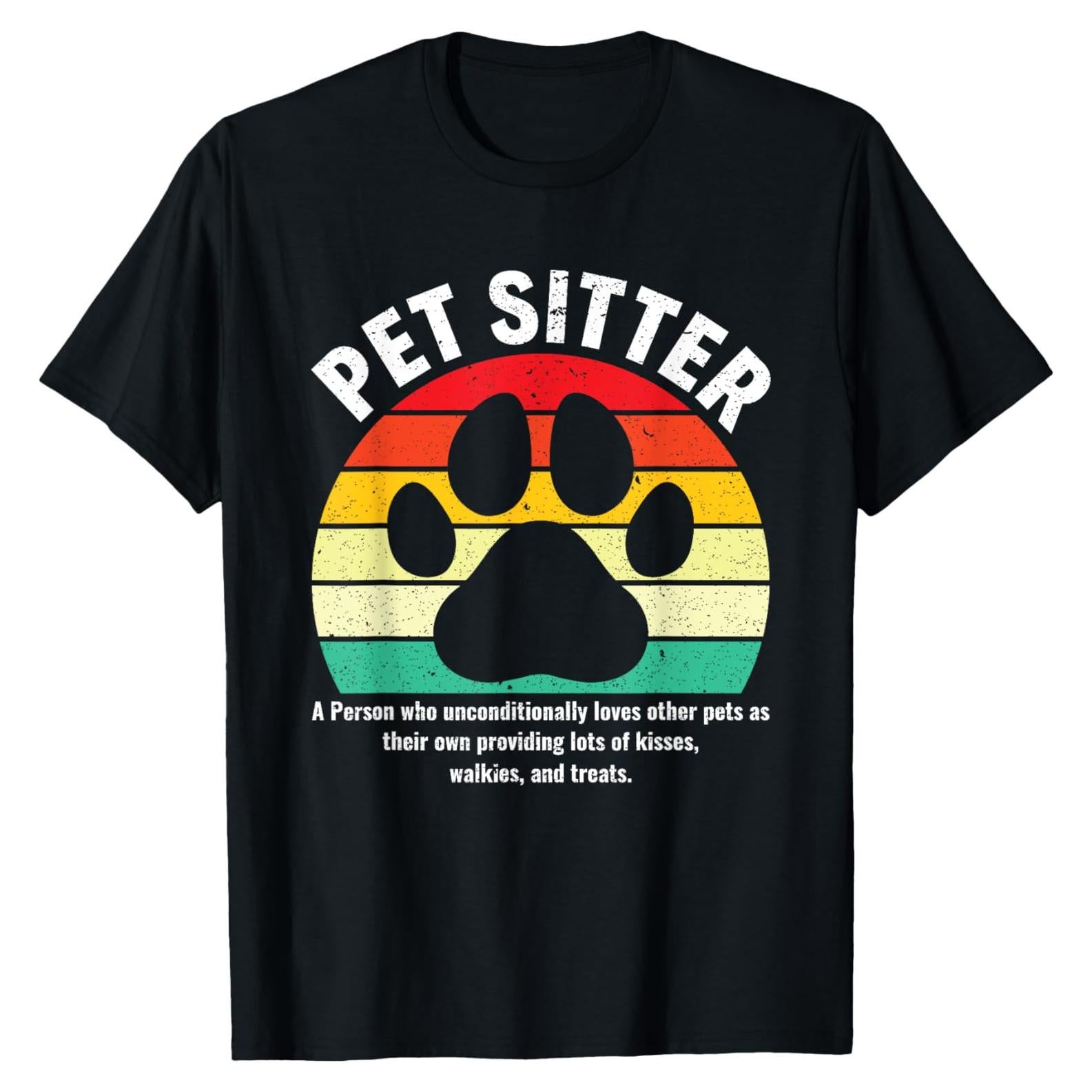 Camiseta Divertida para Cuidador de Mascotas - Negro - Pequeño