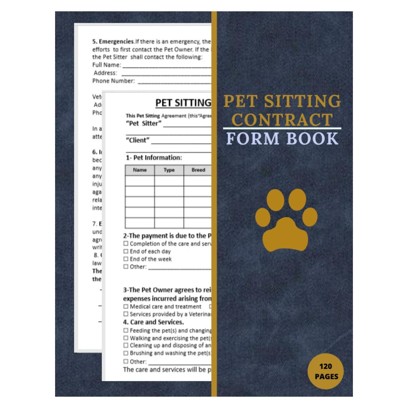 Libro de Contrato de Cuidado de Mascotas 59 Acuerdos