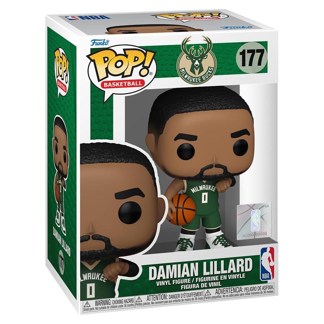 Figura Funko Pop! NBA Damian Lillard Milwaukee Bucks 10 cm