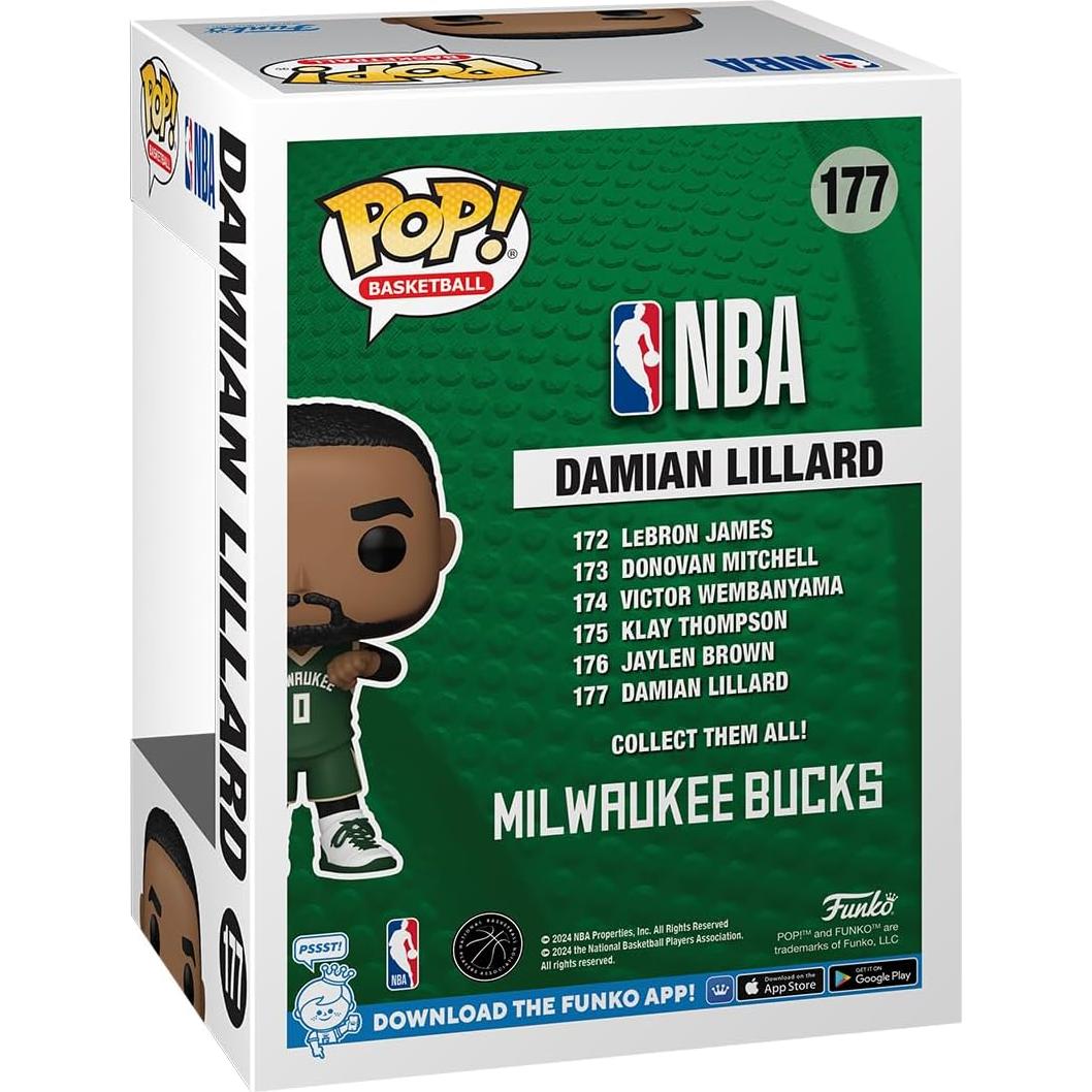 Figura Funko Pop! NBA Damian Lillard Milwaukee Bucks 10 cm