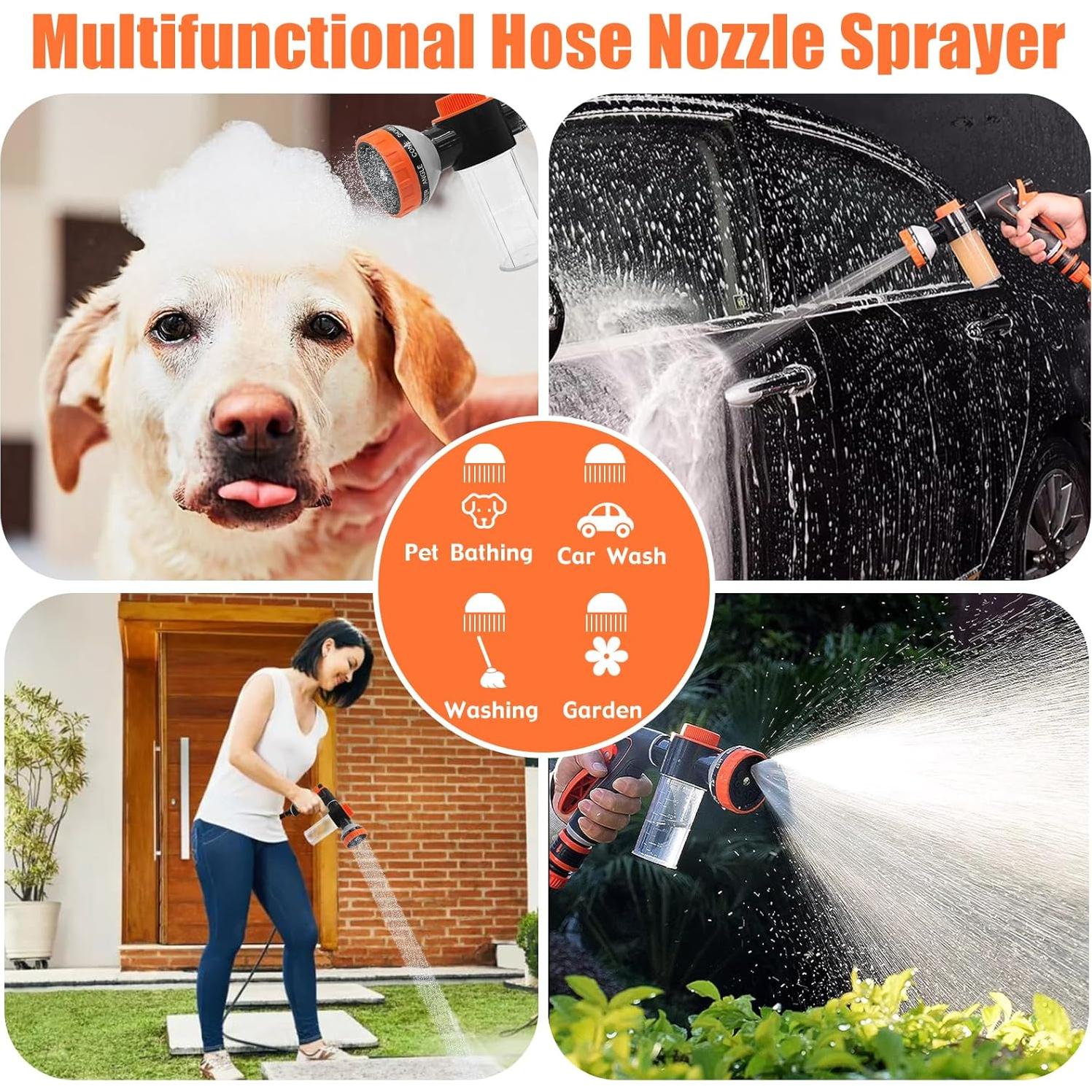 Accesorio de Ducha para Perros AYBBSHOW con Boquilla y Jabón