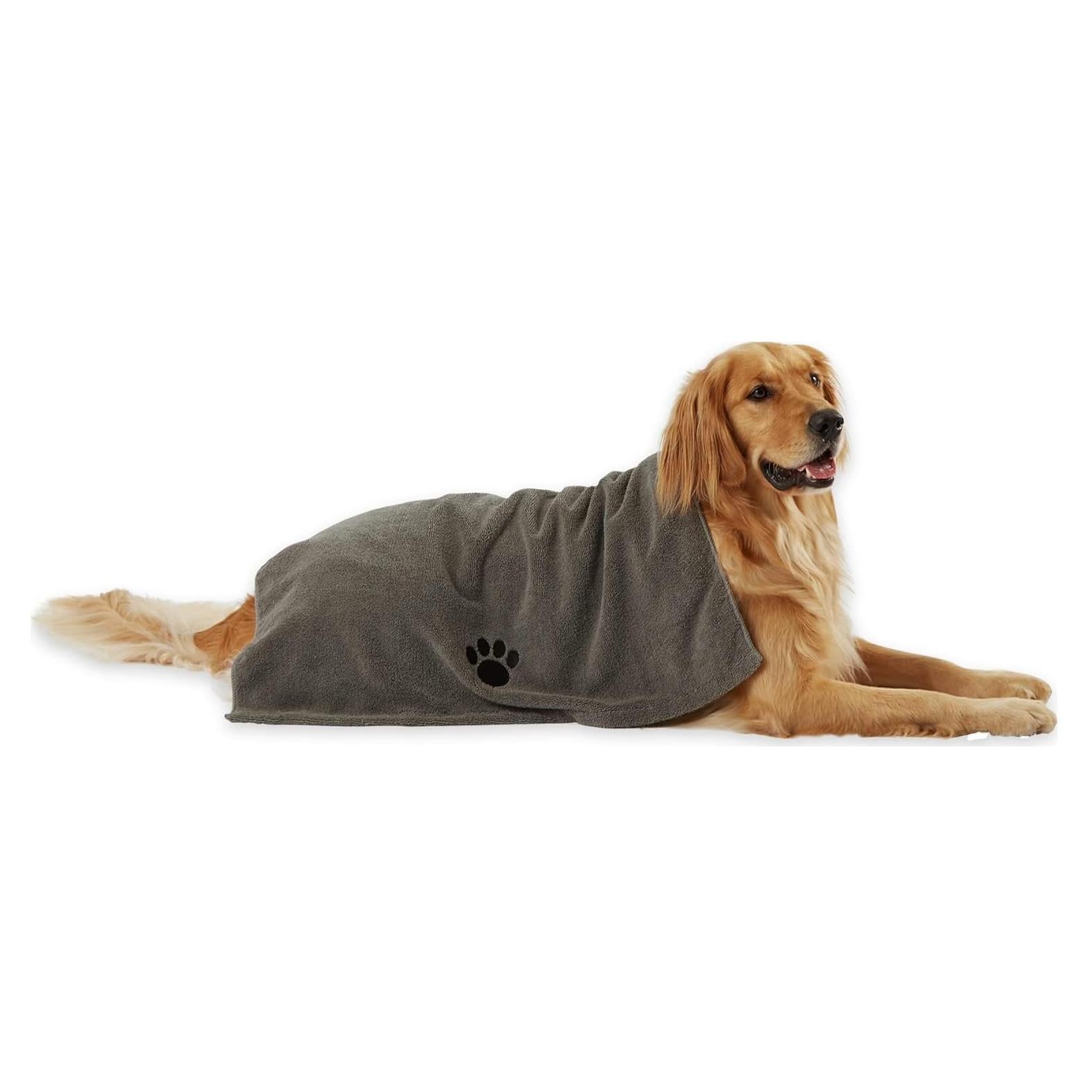 Toalla de Baño para Mascotas Bone Dry Microfibra 104x60 cm Gris