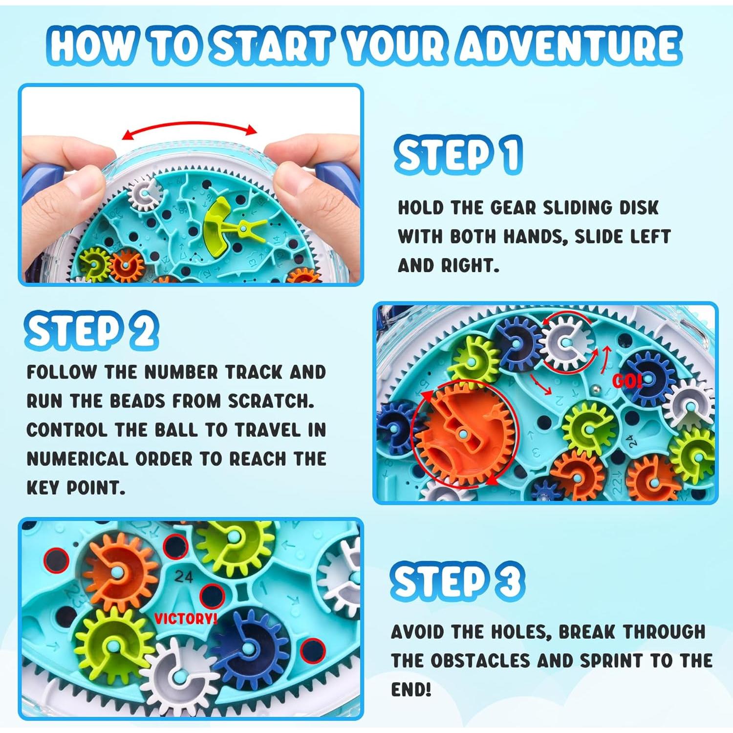 SEVENKA Laberinto 3D para Niños y Adultos - 2 Piezas