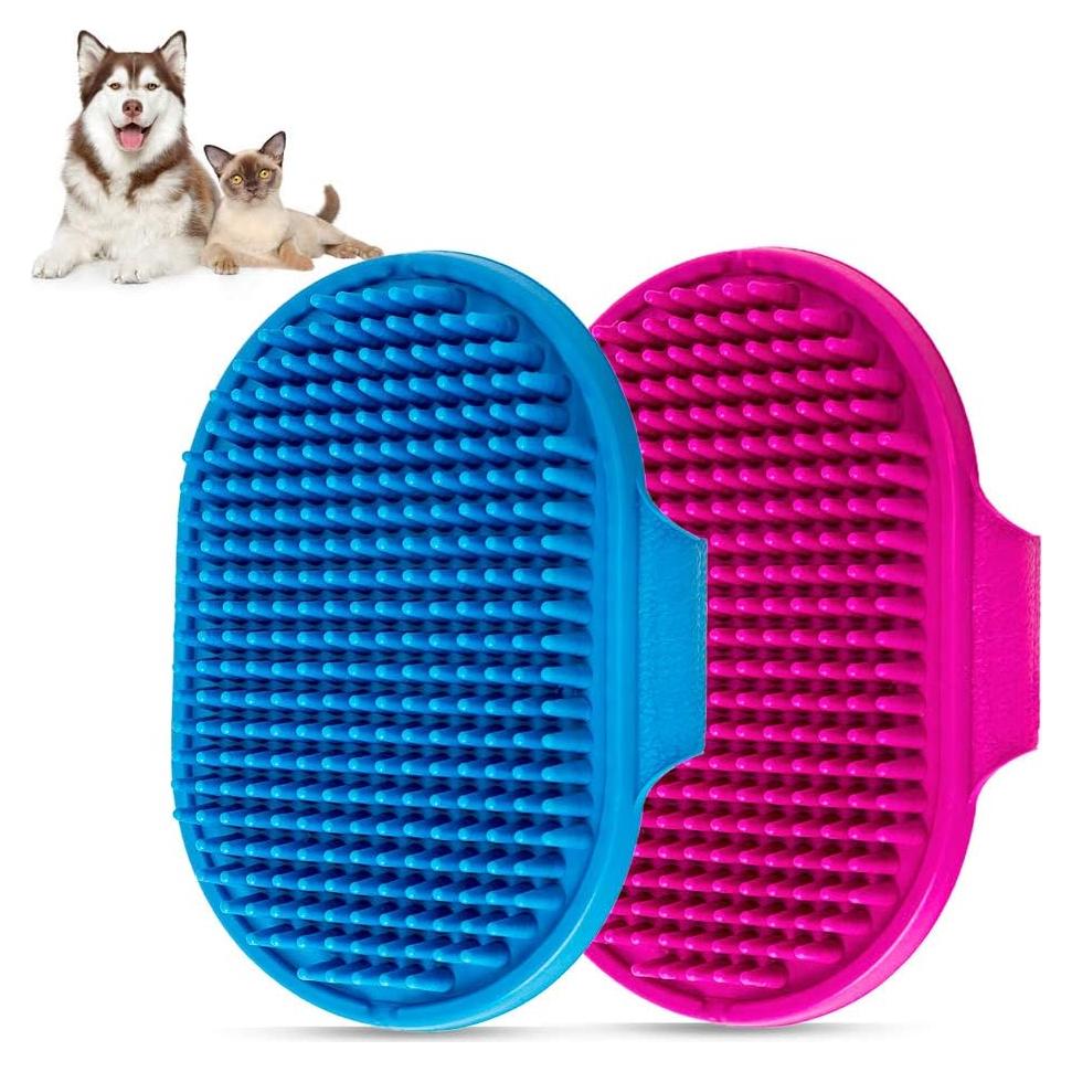Cepillo de Baño para Perros Aoche 2pcs Goma Ajustable