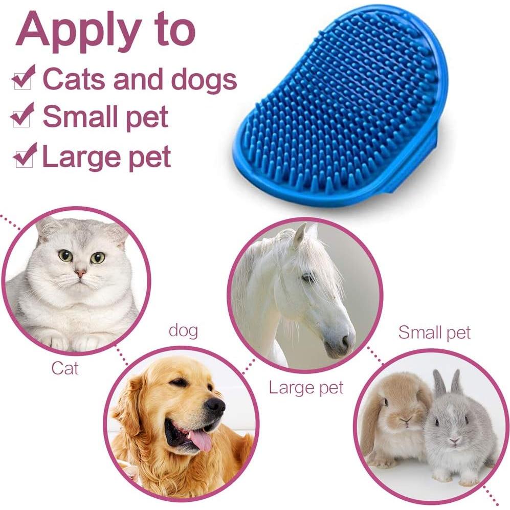 Cepillo de Baño para Perros Aoche 2pcs Goma Ajustable